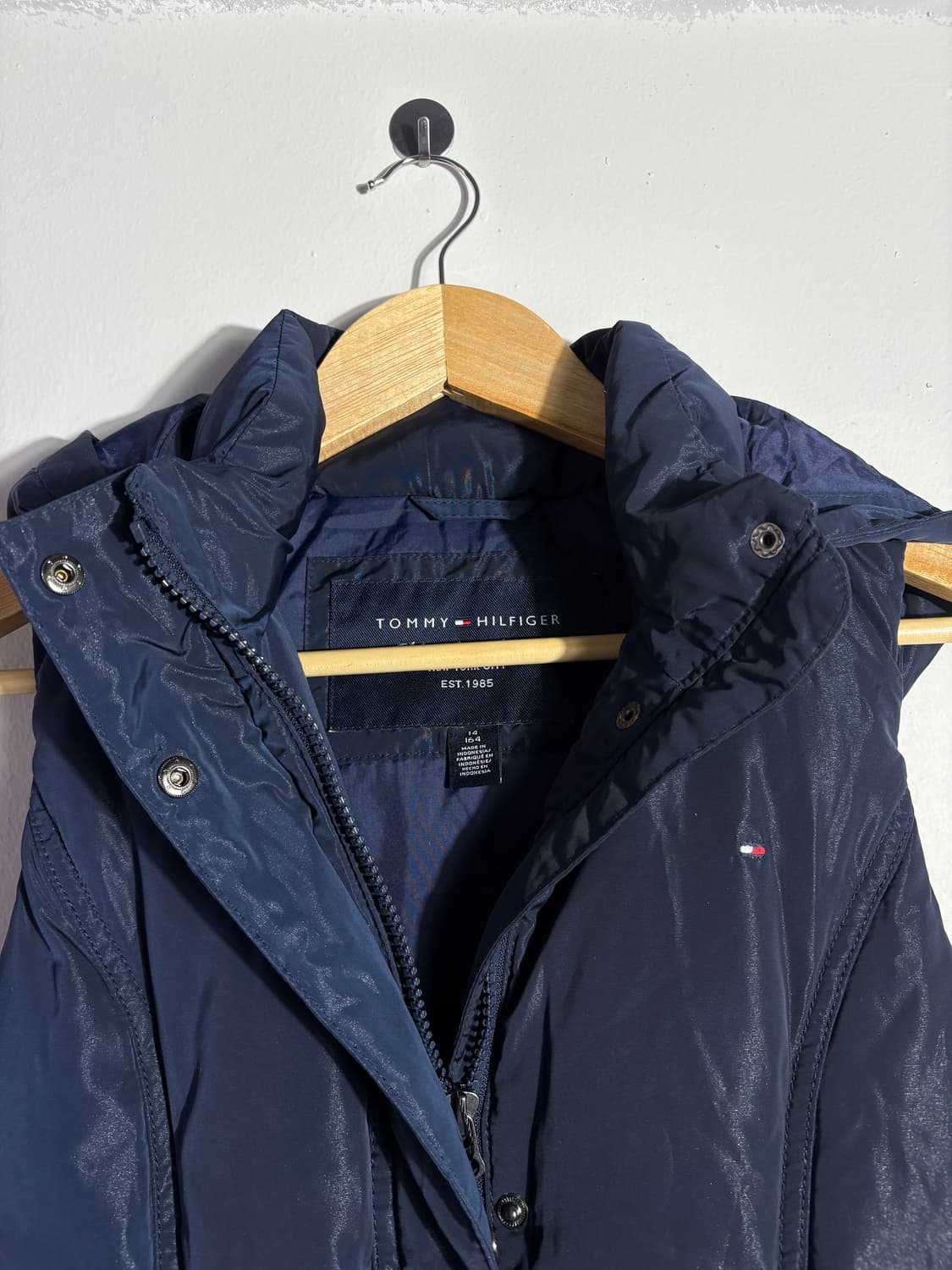 타미힐피거 네이비 패딩 베스트 상품이미지3