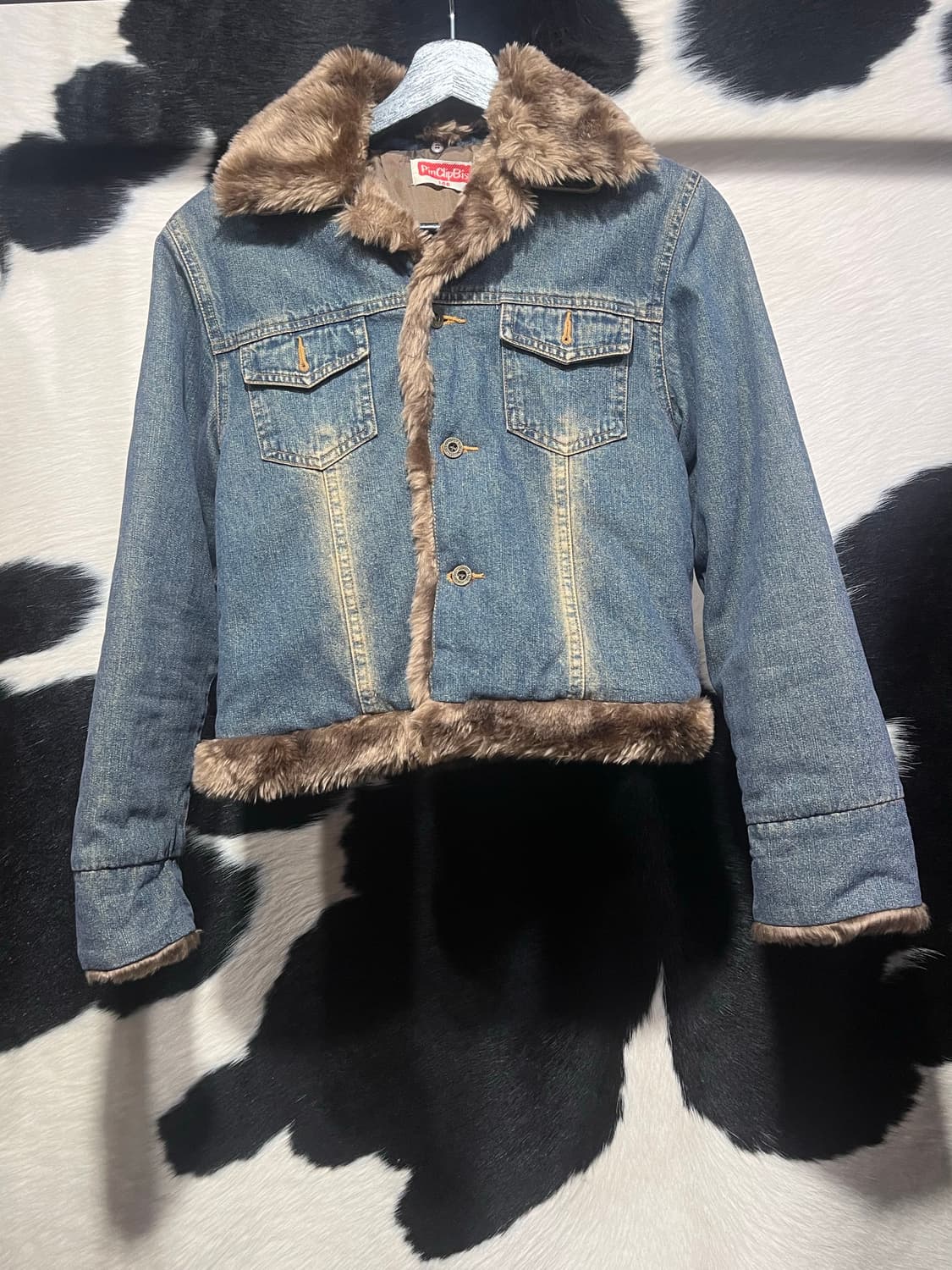 퍼 포인트 크롭 데님자켓 상품이미지2