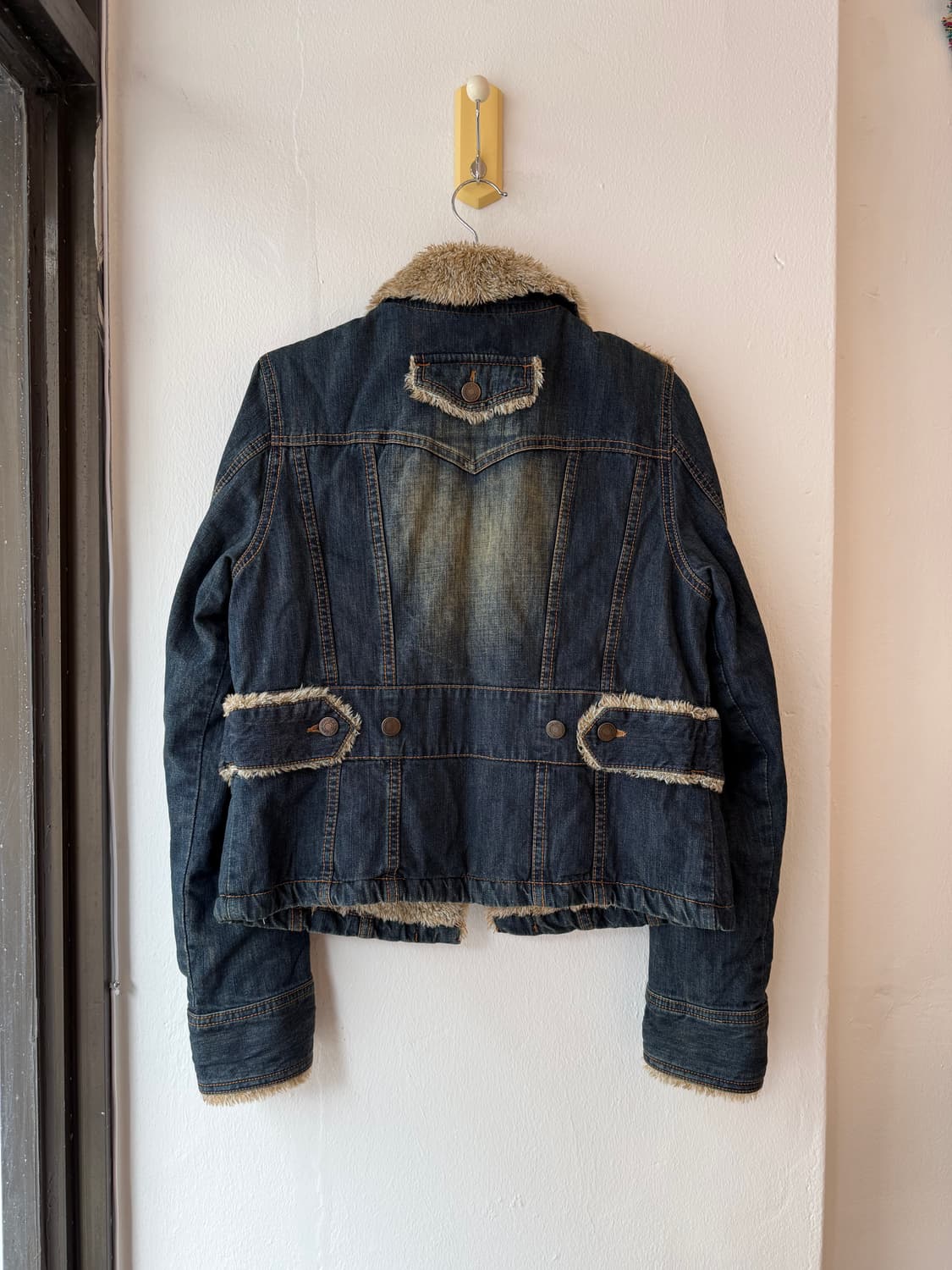 [L] UVEEX Vintage FUR DENIM JACKET 상품이미지2