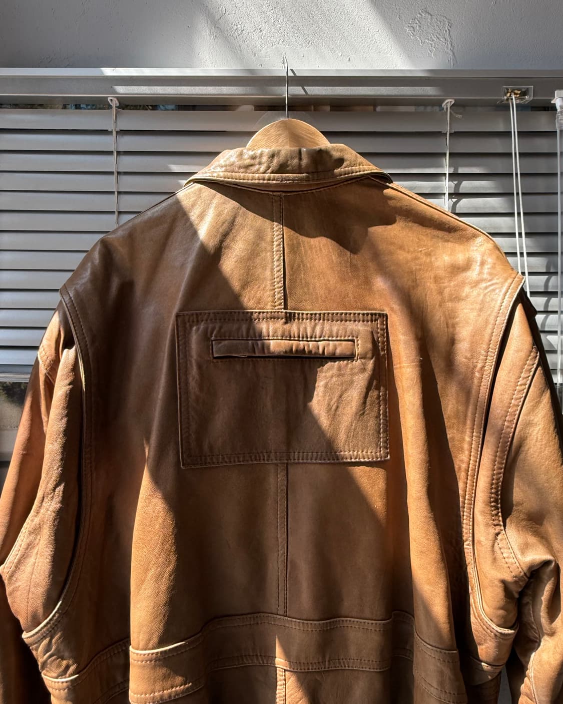 Vintage brown lambskin bomber jacket 상품이미지6