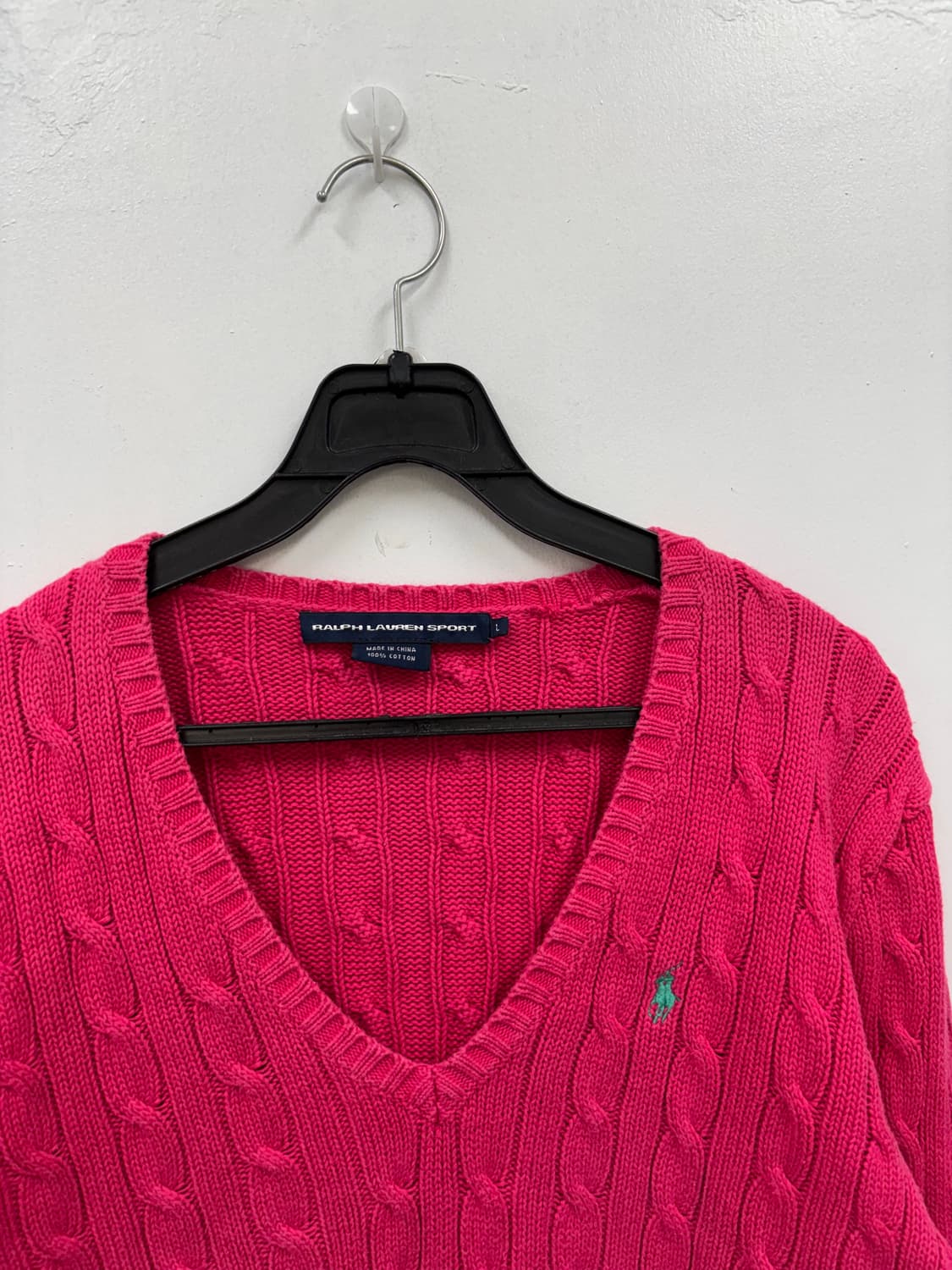 폴로랄프로렌 케이블 우먼 V넥 니트 상품이미지3