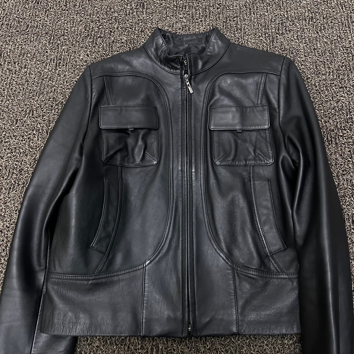 Hesa 헤사 양가죽 여성 가죽 자켓 블랙 77사이즈 상품이미지2