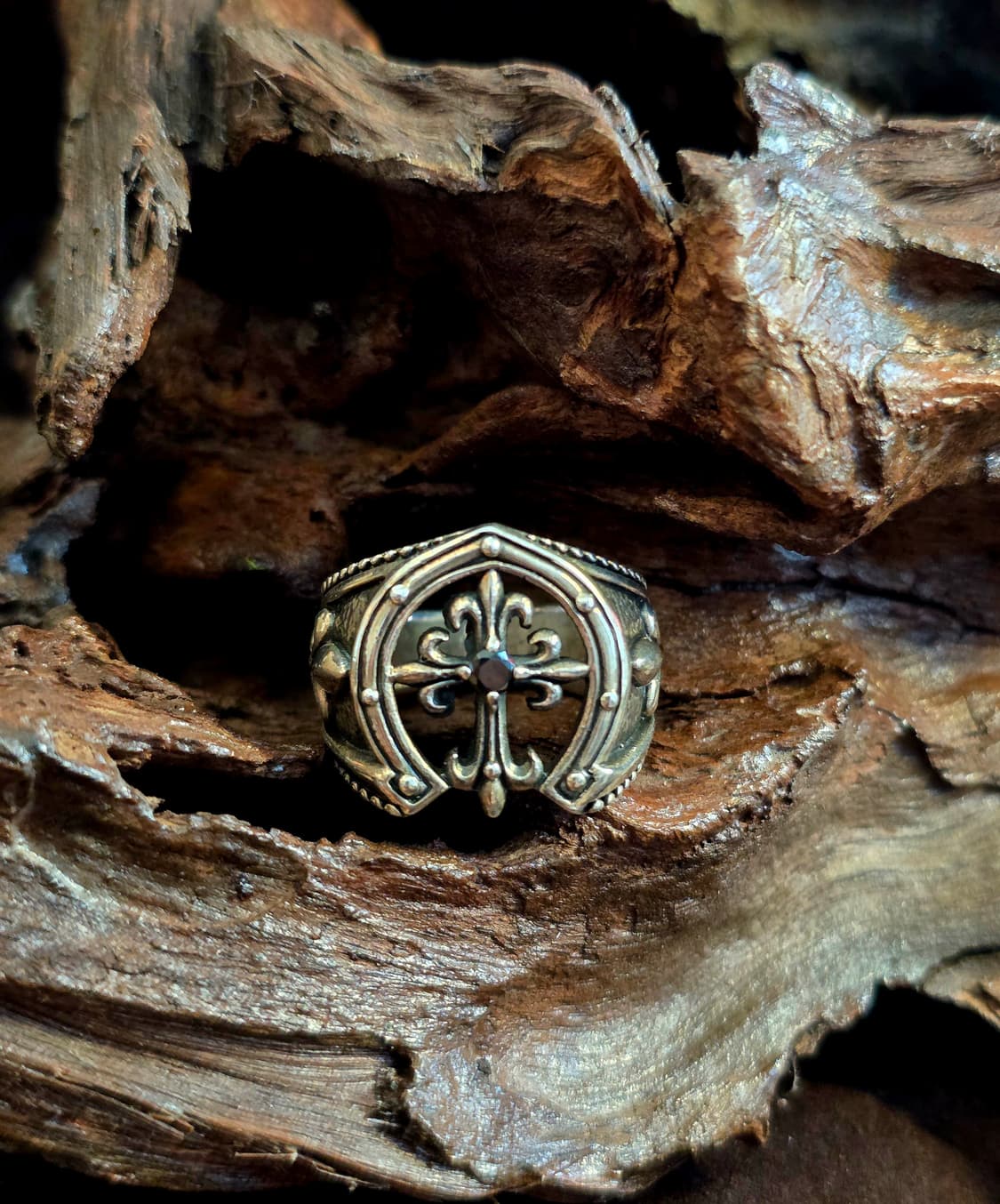 3cross silver925 cross horseshoe ring 상품이미지5