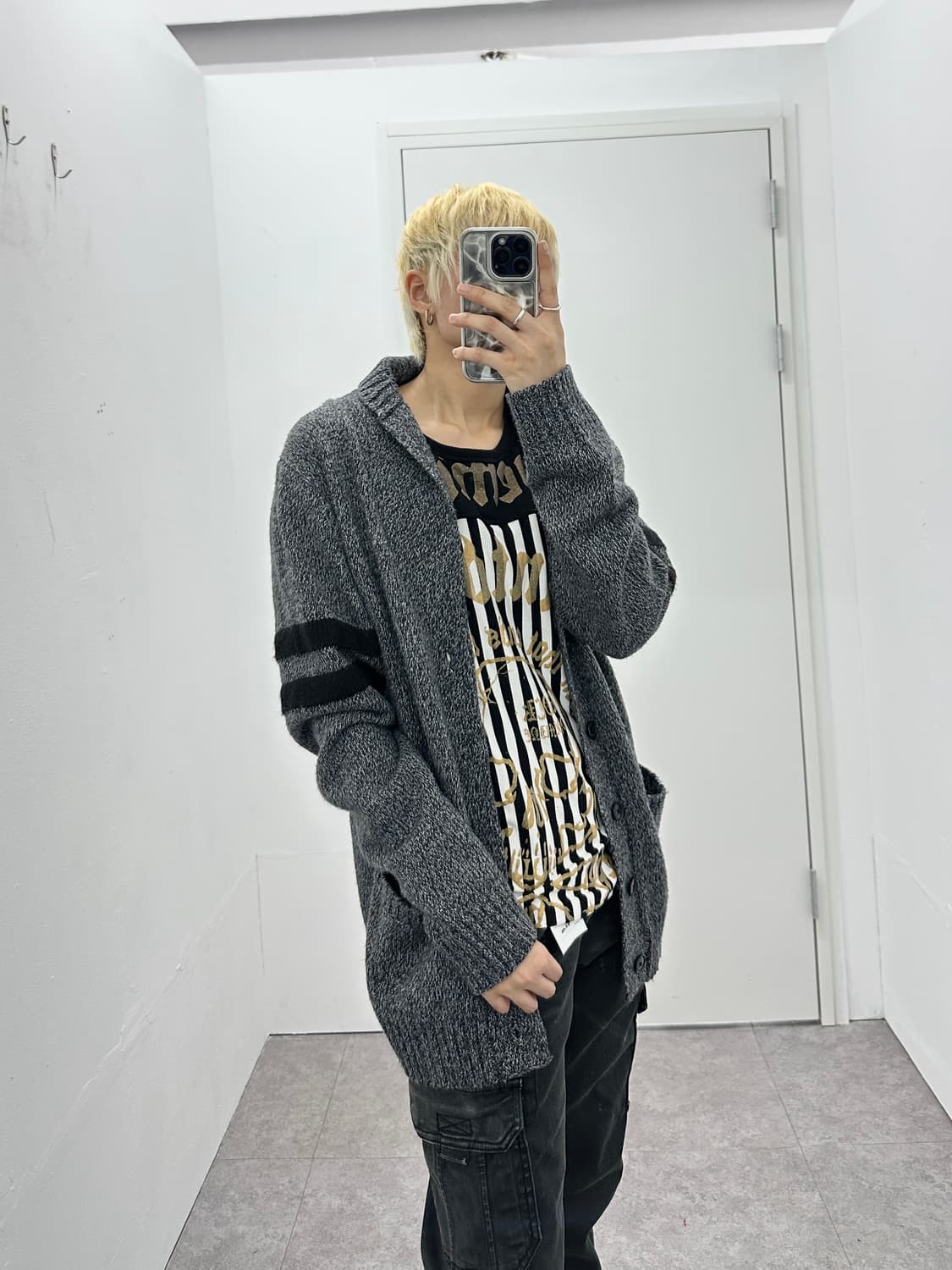 Vintage grunge shawl cardigan 상품이미지2