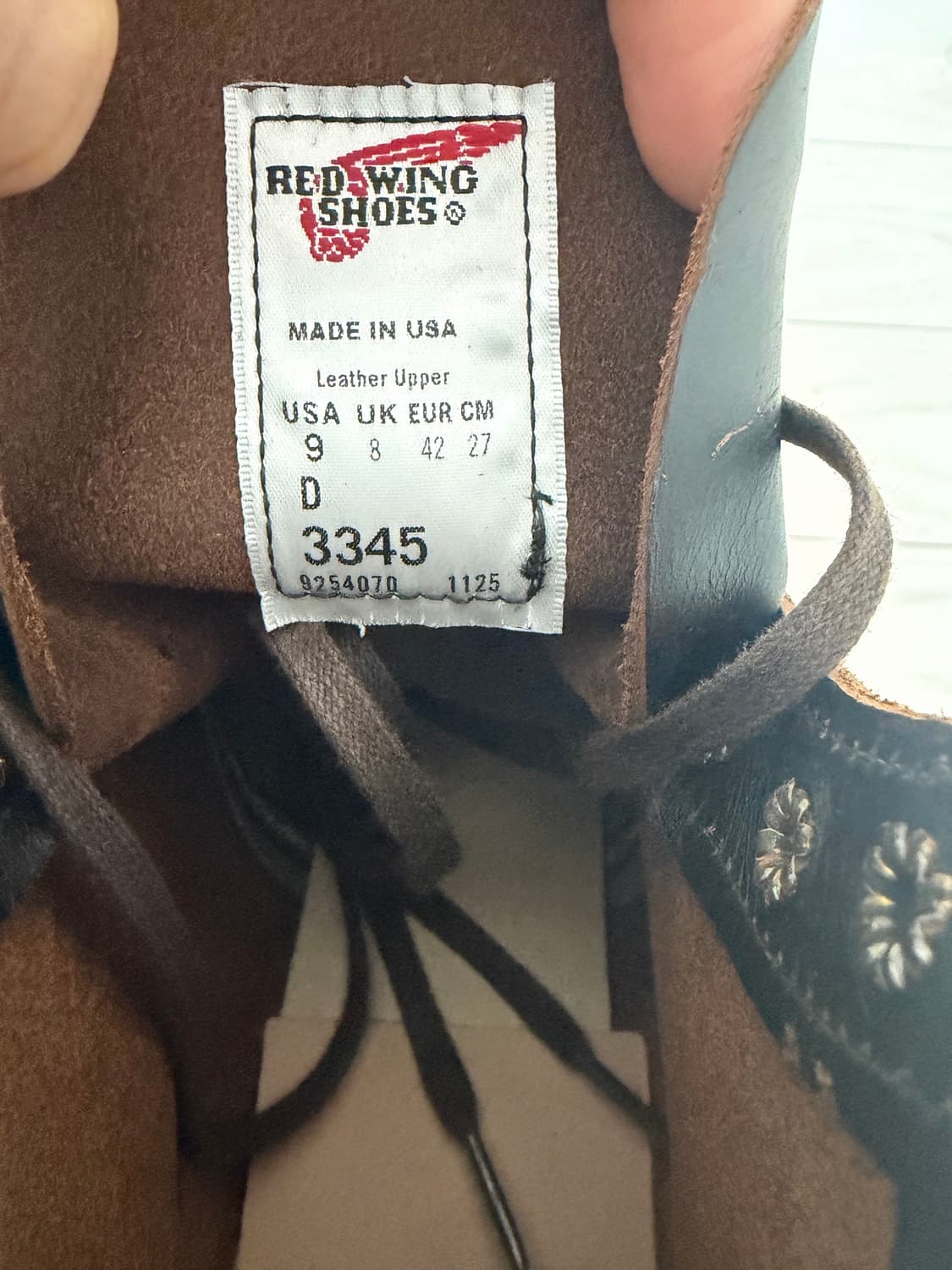 레드윙 3345 불랙스미스 us 9 D 블랙 (팩토리2nd) 상품이미지6