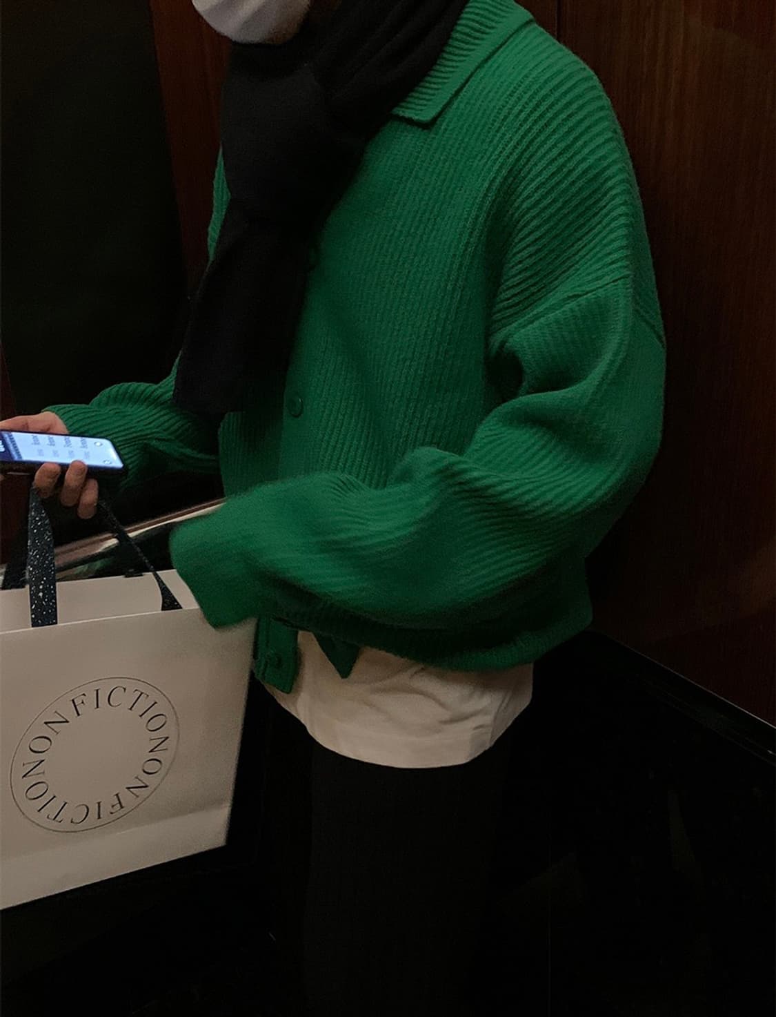 메리 버튼 울 가디건 free size 상품이미지1