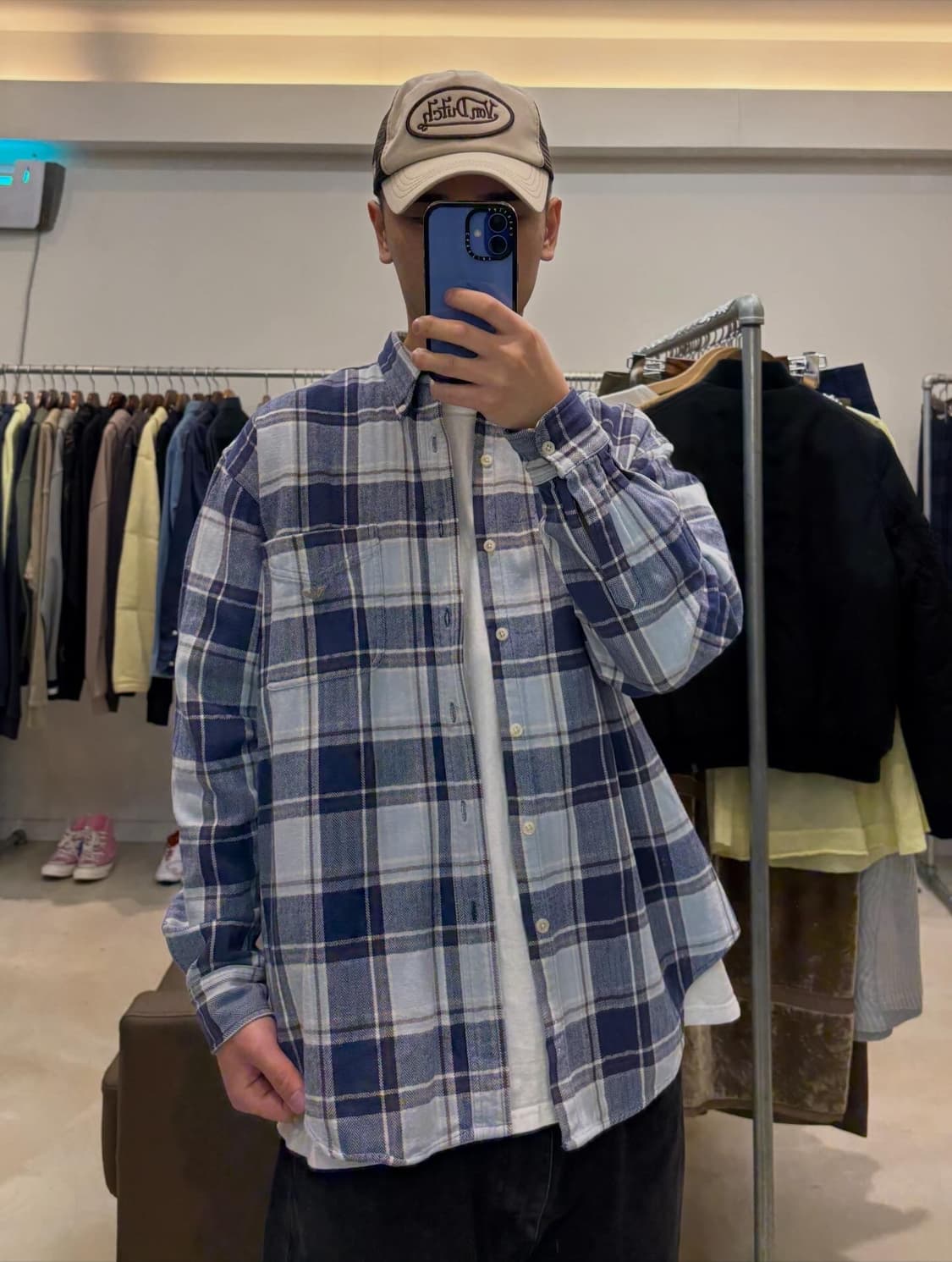 00s 엠포리오 아르마니 플란넬 체크 셔츠 상품이미지9