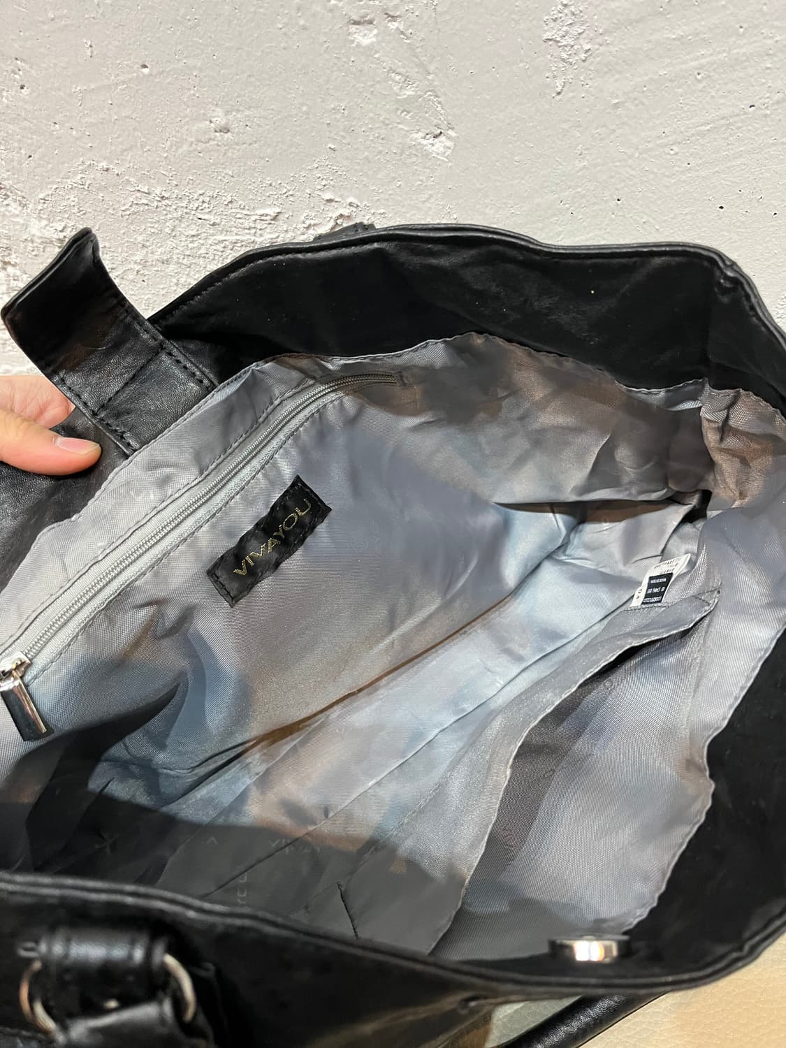 VIVAYOU JPN 레더트리밍 레오파드 숄더백 토트백 상품이미지5