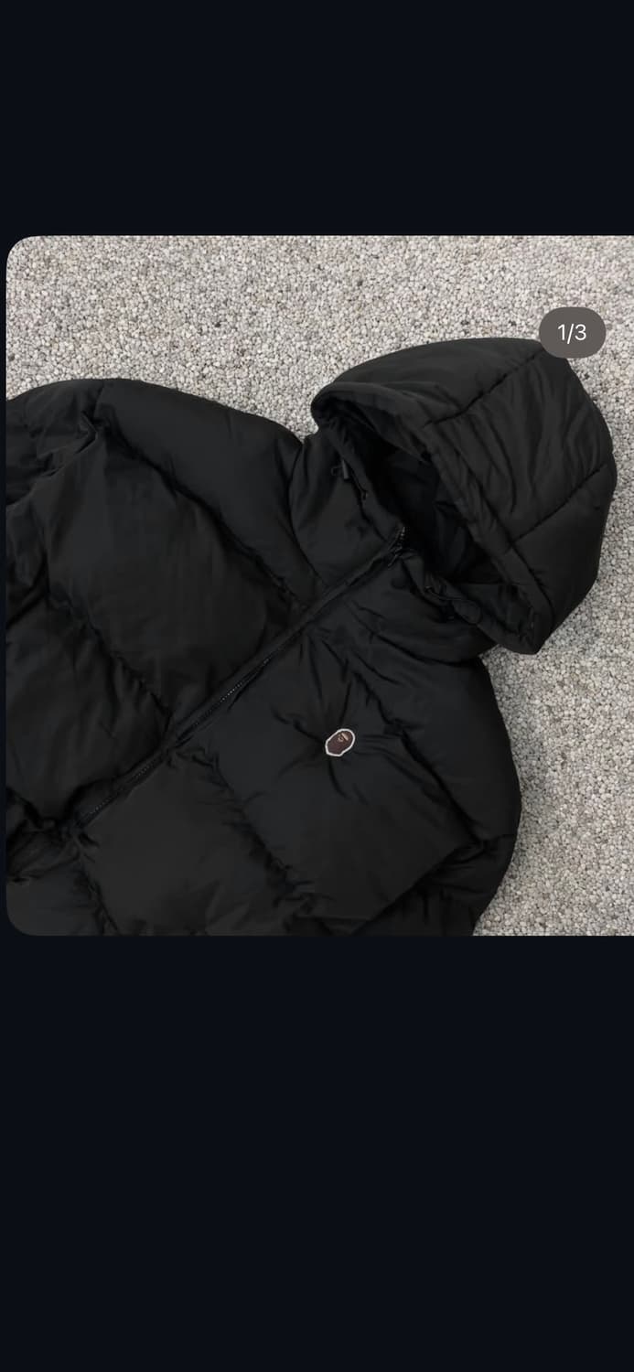 베이프 블랙 푸파 패딩 상품이미지1