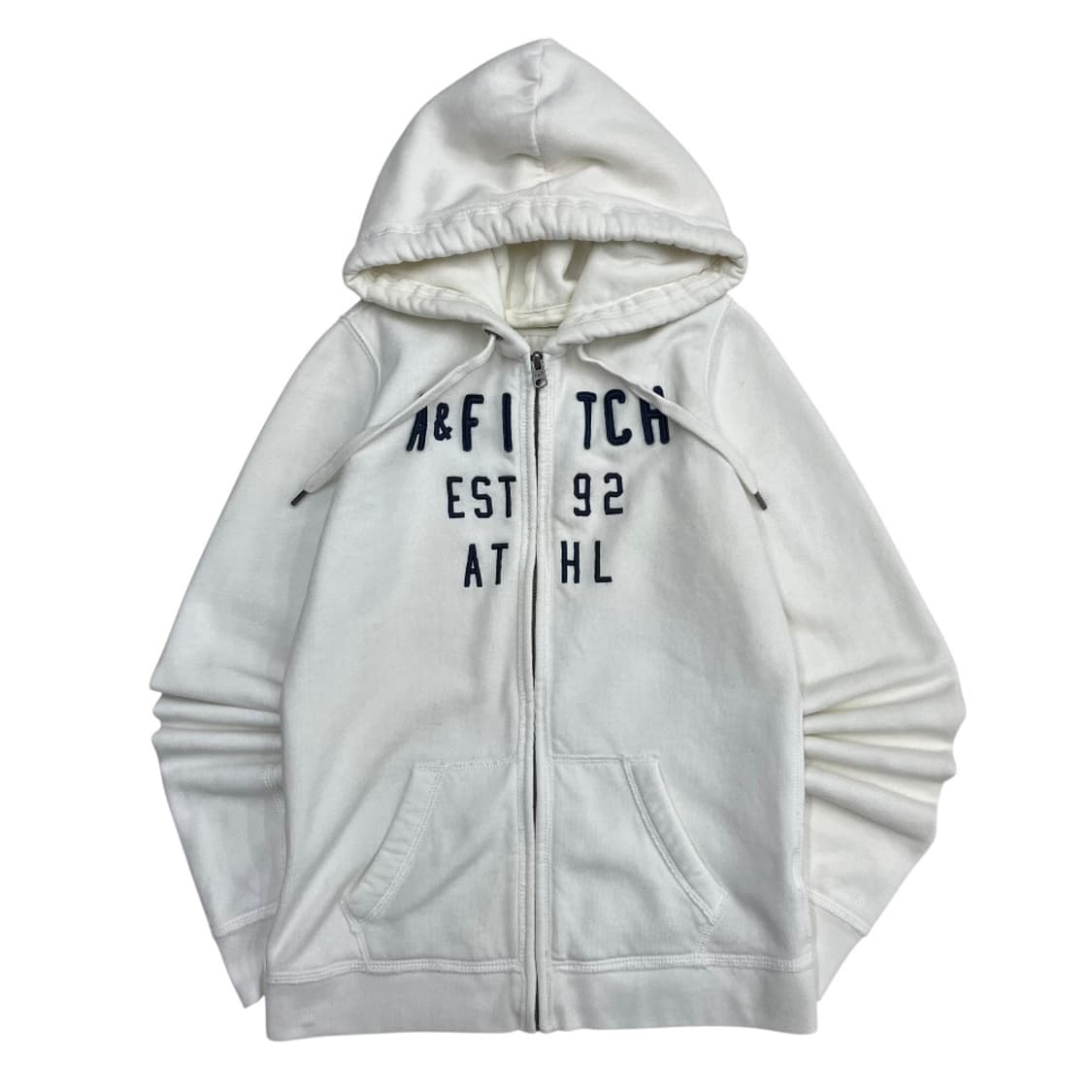 아베크롬비 딱붙핏 화이트 후드집업 S 상품이미지2