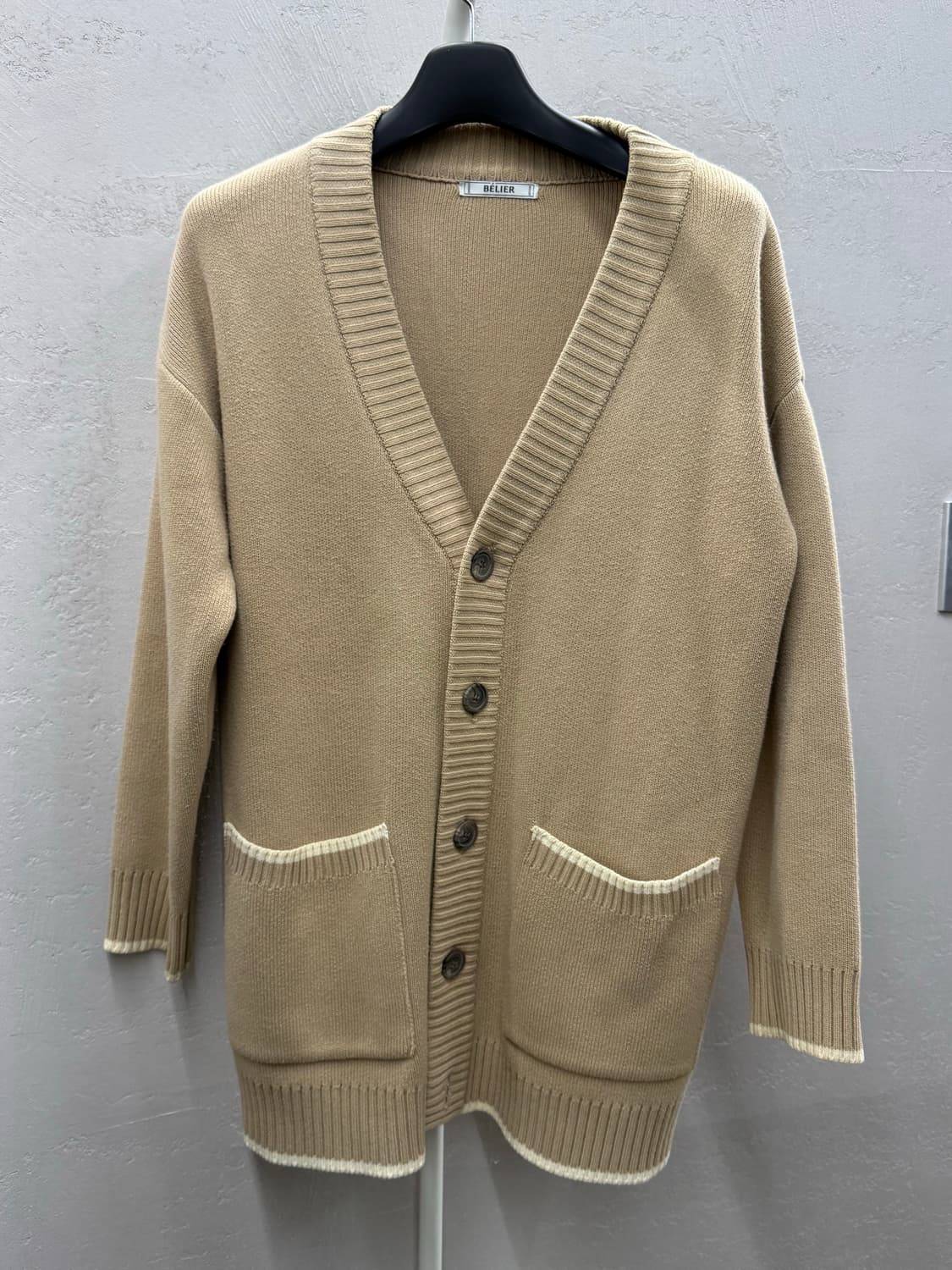 BELIER 벨리에 오버핏 가디건 베이지 M 상품이미지2