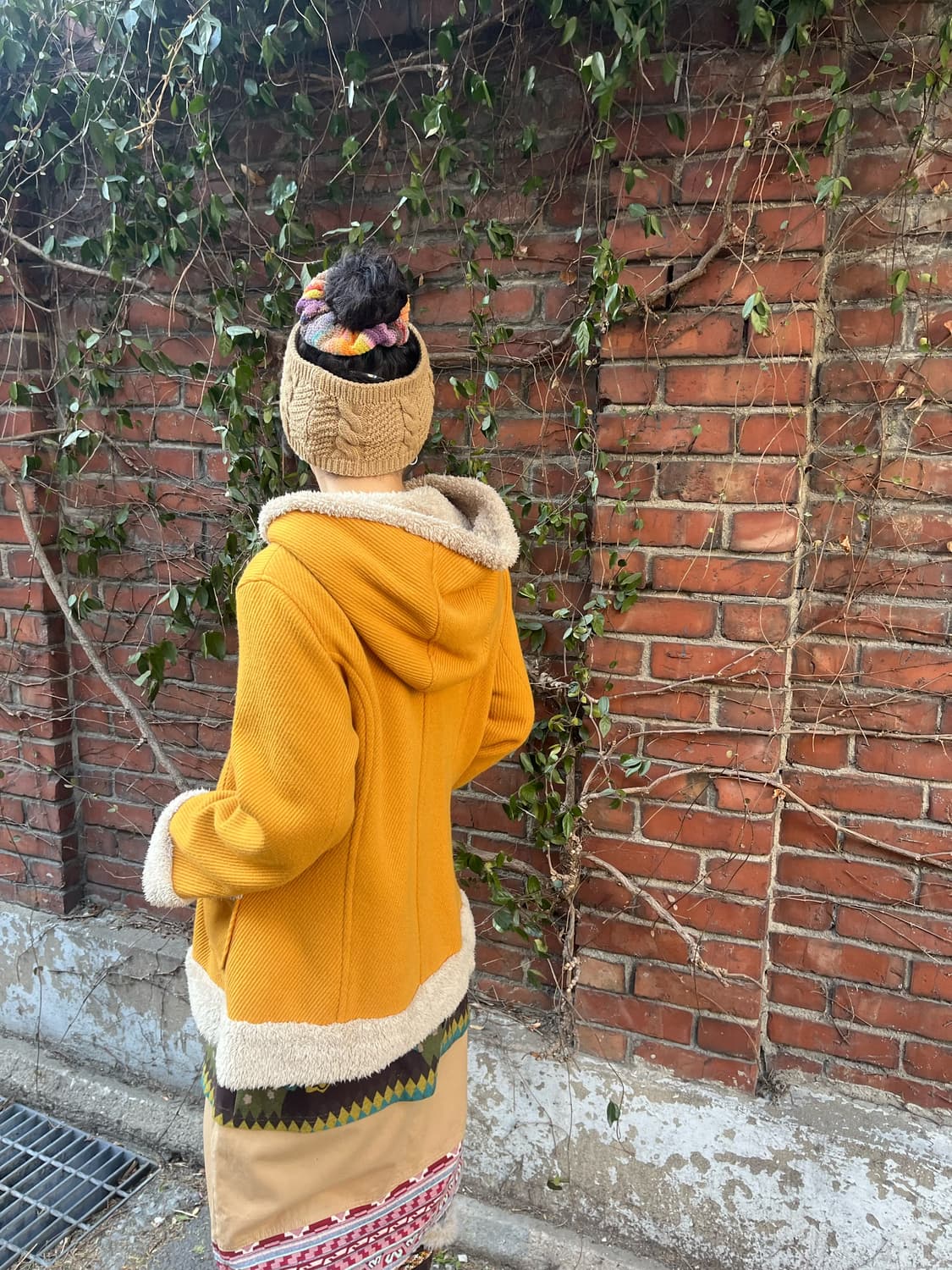 일본무드 더플 후드 코트 상품이미지5