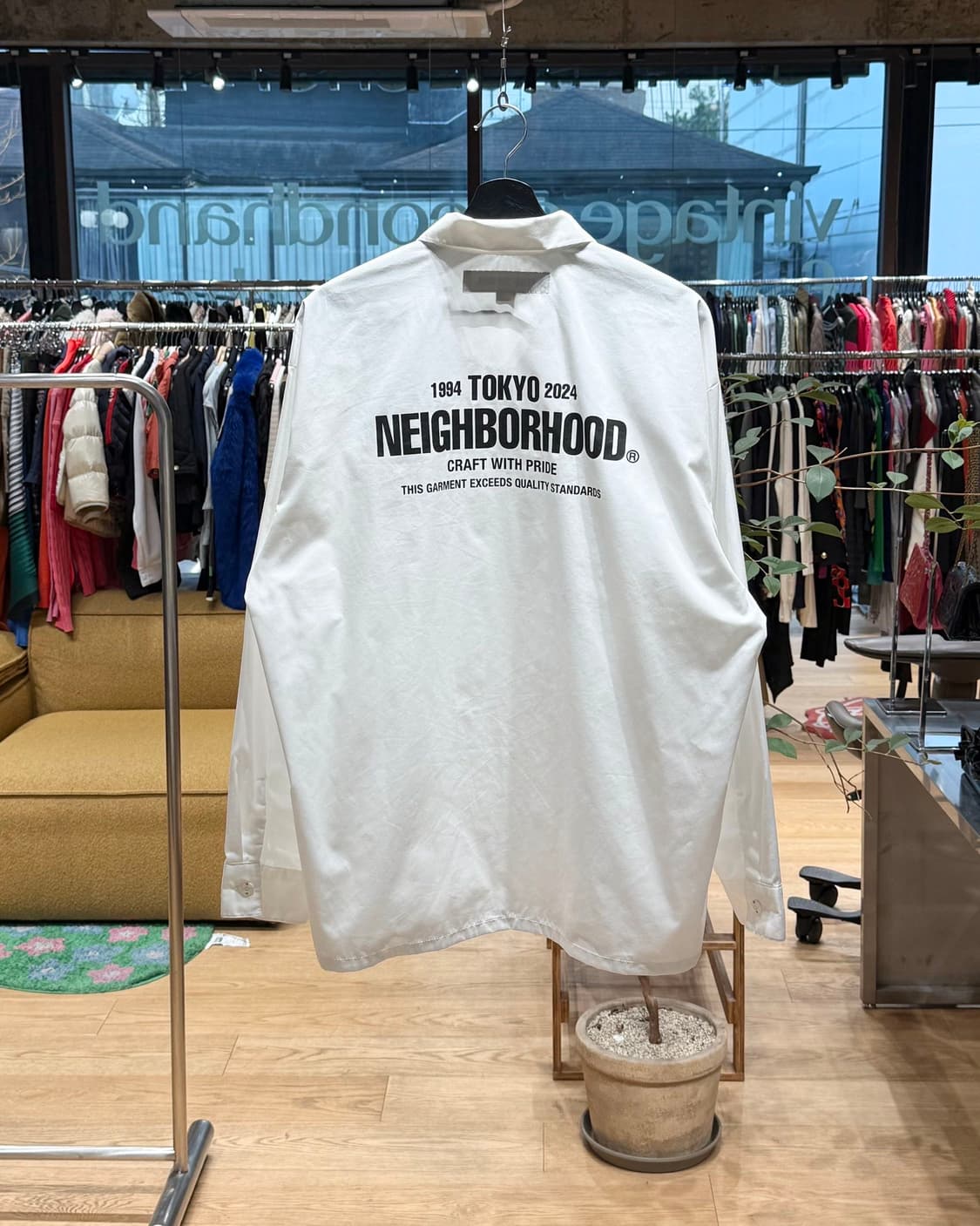 네이버후드 화이트 클래식 워크 셔츠  상품이미지1