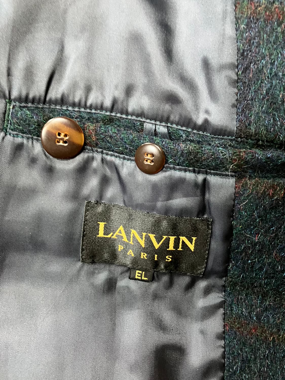 LANVIN 체크 패턴 울 자켓 EL 상품이미지4