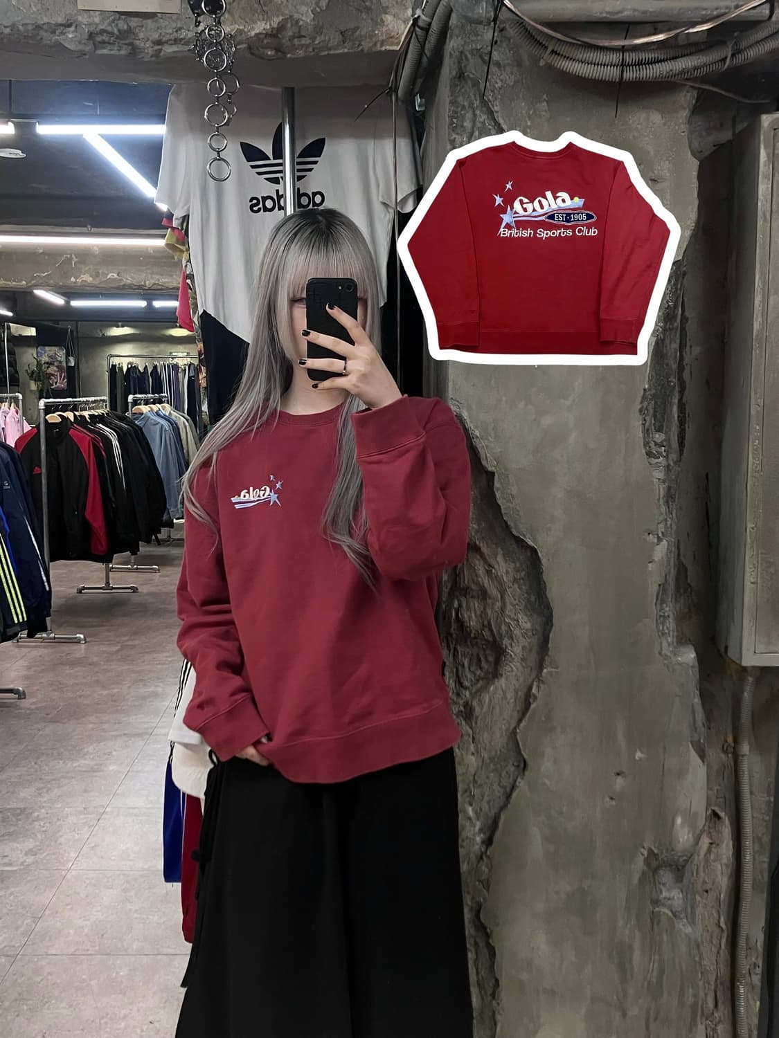 GOLA 골라 맨투맨 레드 M  #csz2821 상품이미지1