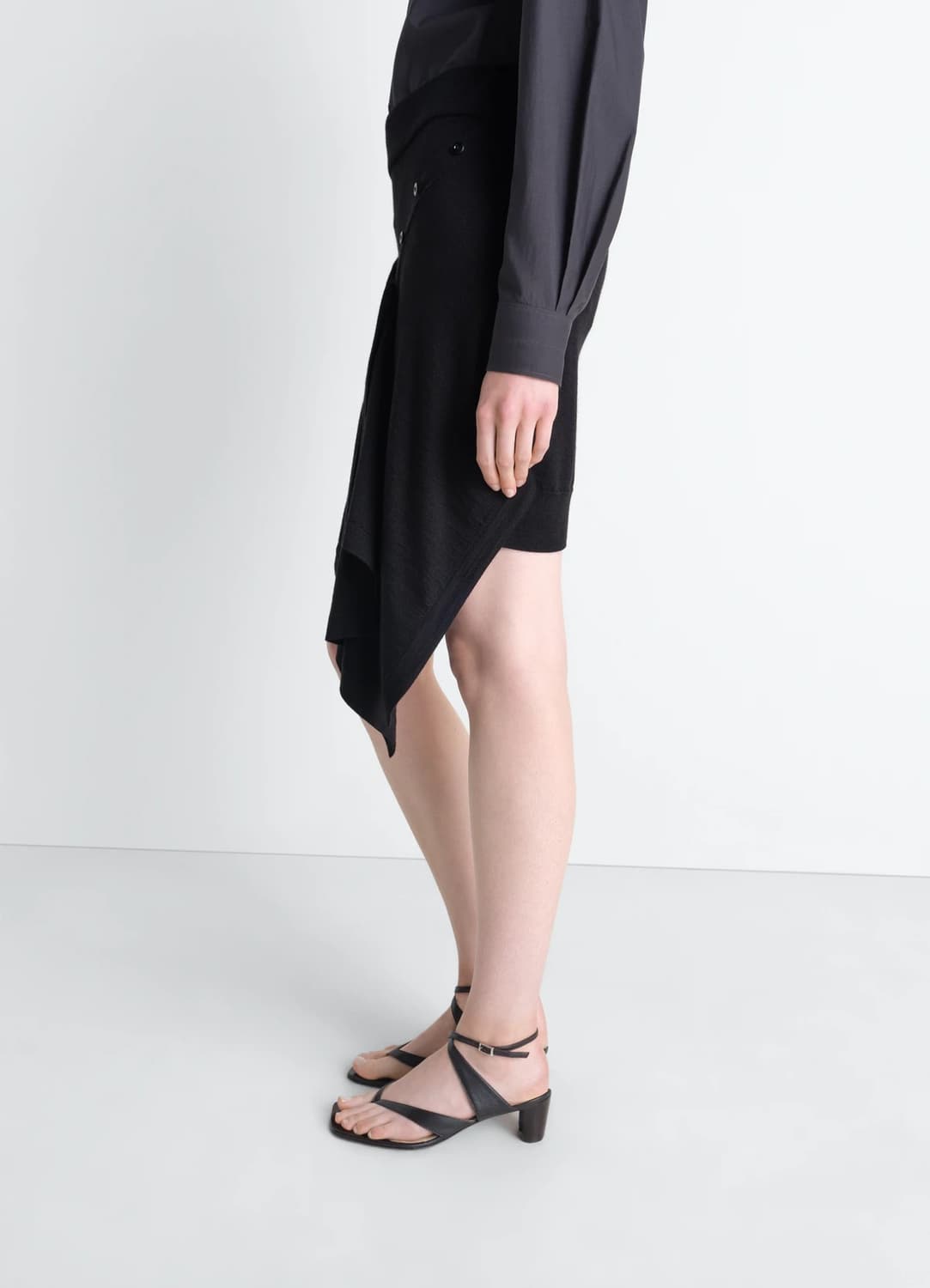 [XS,S,M]르메르 26ss 버튼 스커트/블랙 상품이미지3