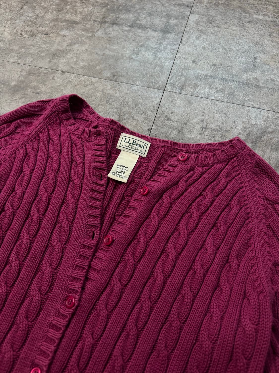 엘엘빈 케이블 니트 패턴 코튼 가디건 상품이미지5