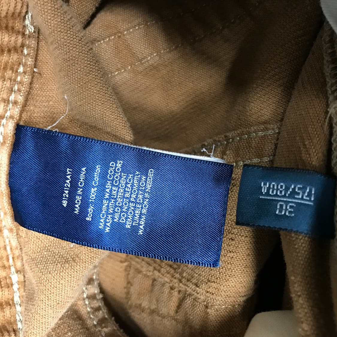 폴로 랄프로렌 코듀로이 팬츠 브라운 30 상품이미지6