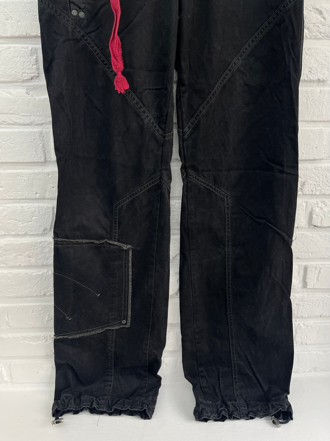 블랙 로우웨스트 카고팬츠 상품이미지5