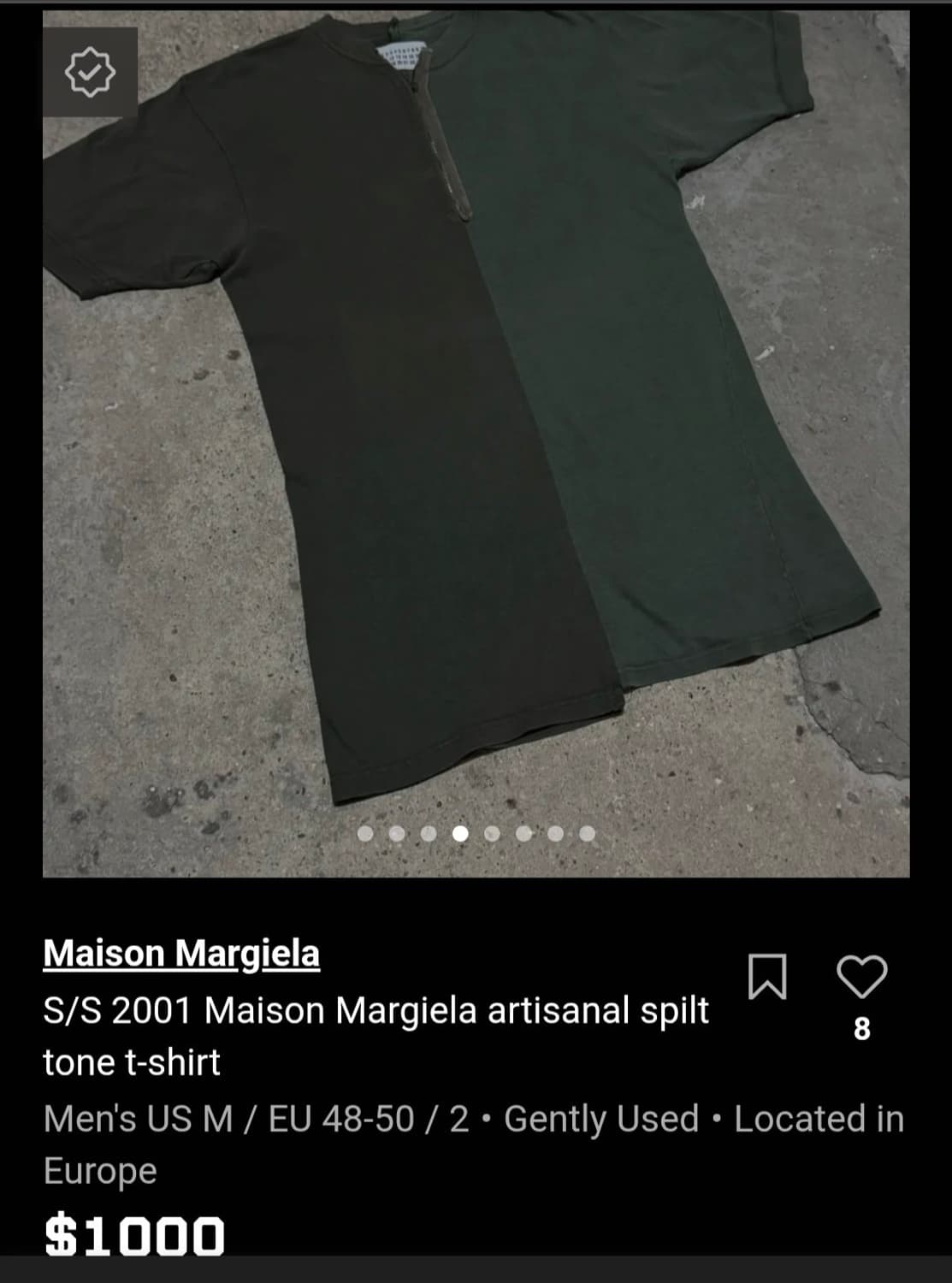 01ss 마르지엘라 아티저널 스플릿 티셔츠 상품이미지6