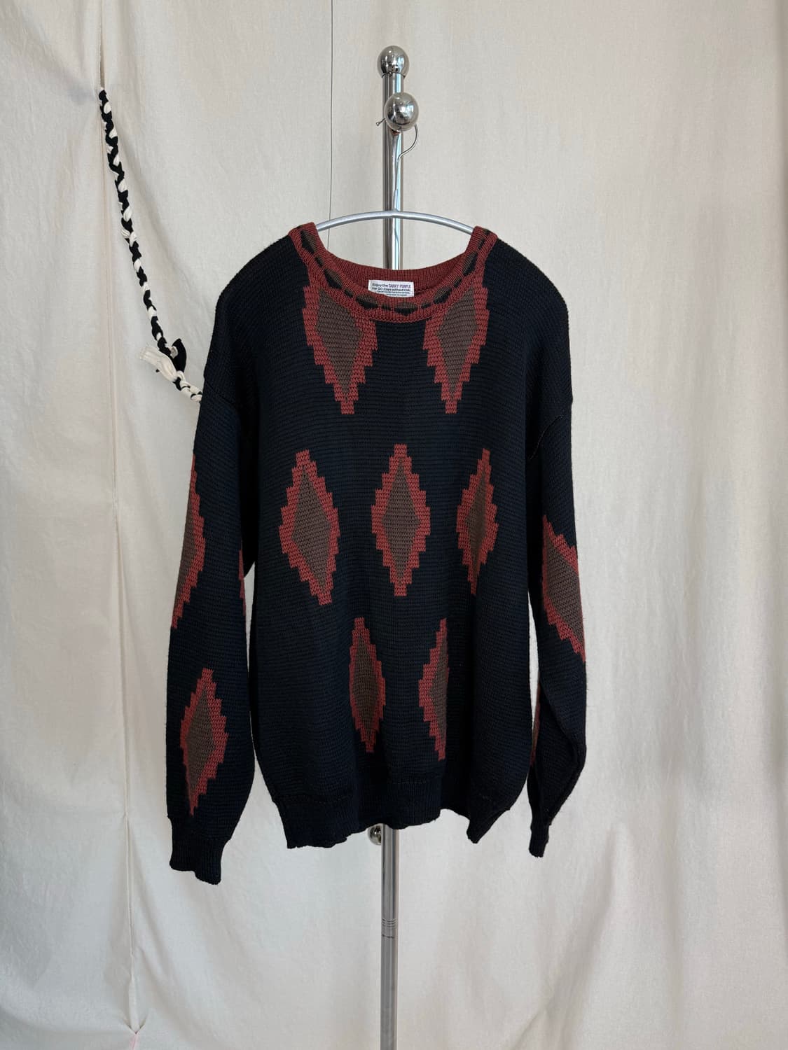 Tarky Purple 아가일 에스닉 니트 상품이미지1