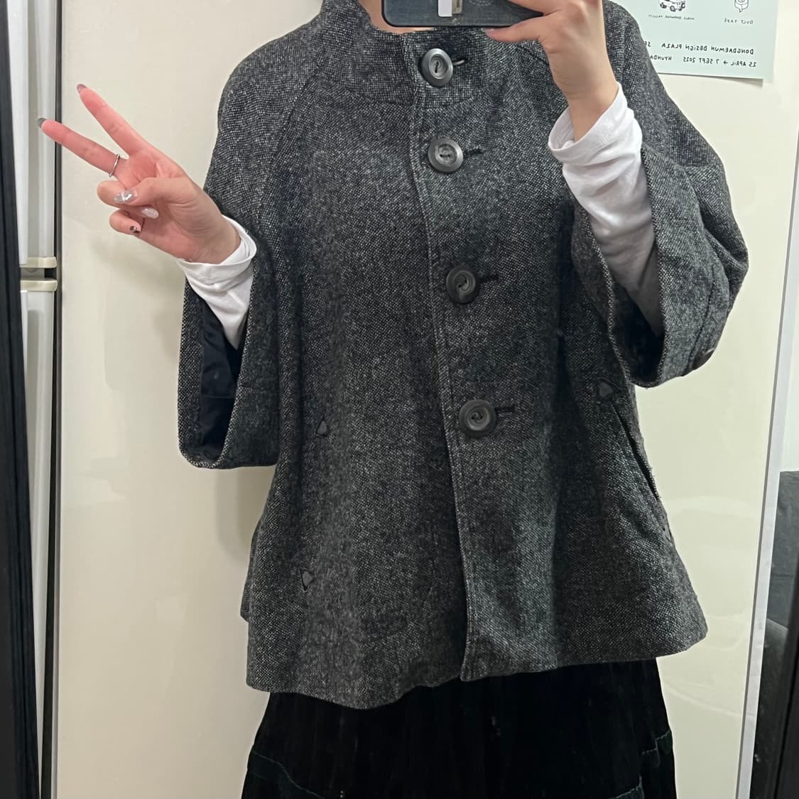 모리걸 갸루 케이프 코트 자켓 상품이미지2