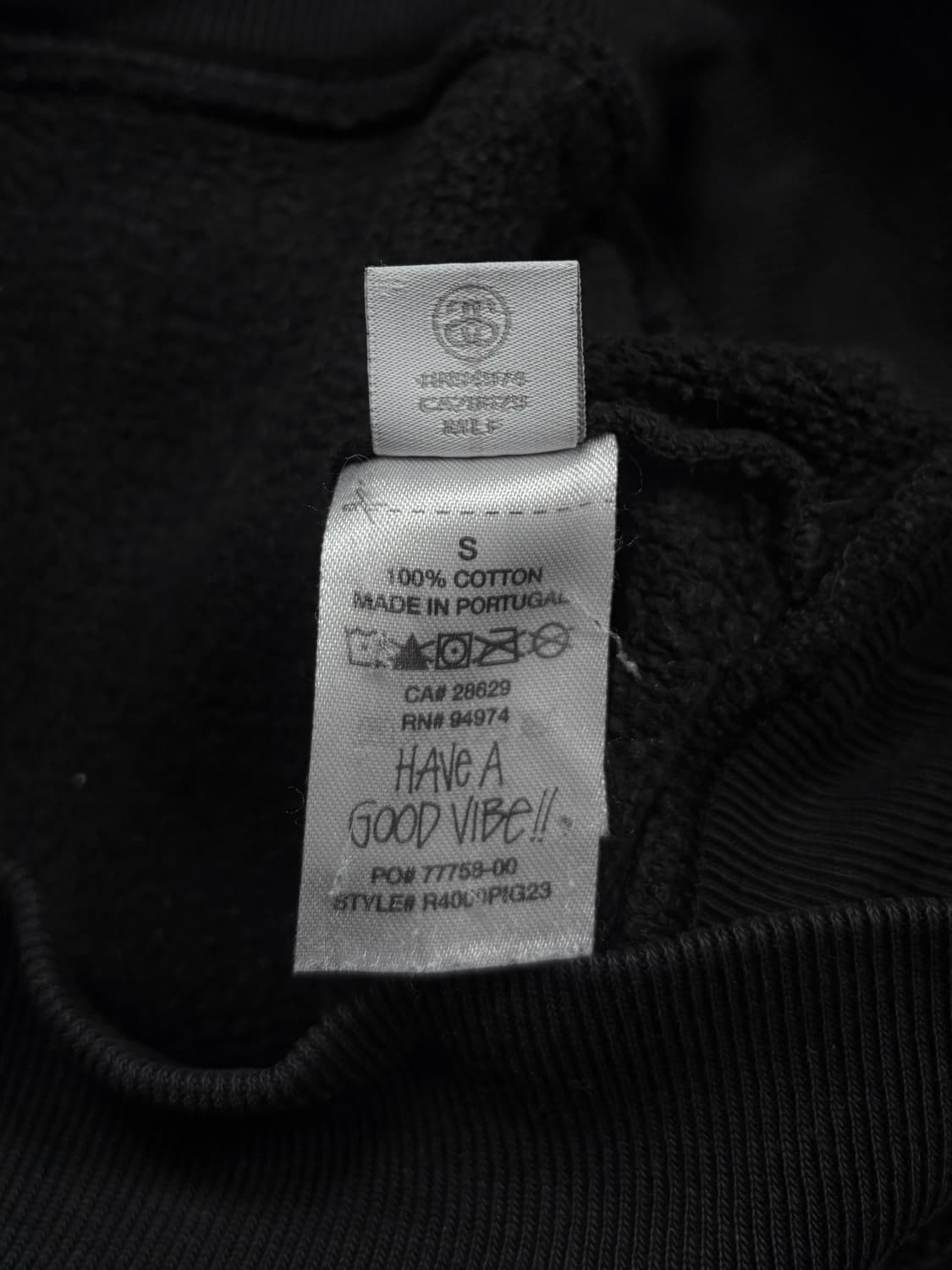 스투시 이스트 피그먼트 다이드 블랙 후드티 상품이미지8