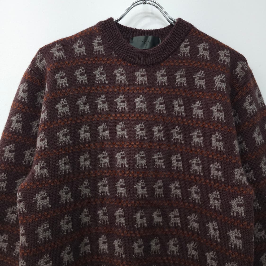 모100% 사슴패턴 빈티지니트 상품이미지2