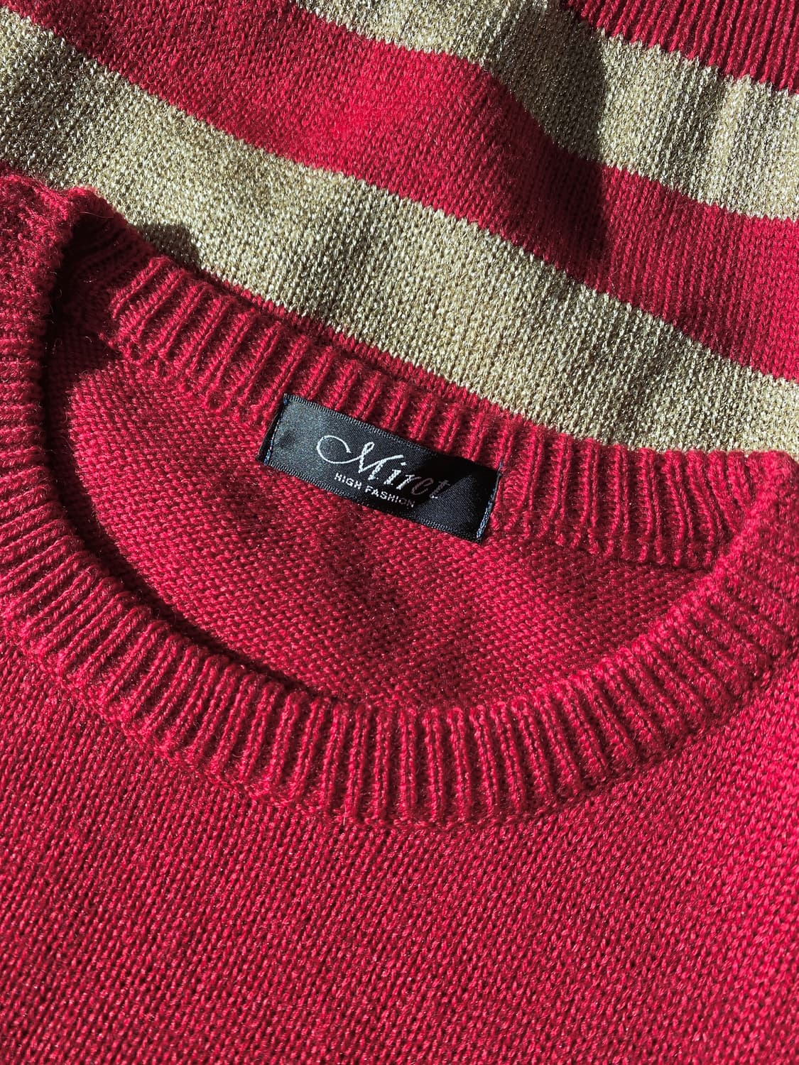 Christmas Red Puppy Wool-Blend Knit Top 상품이미지5