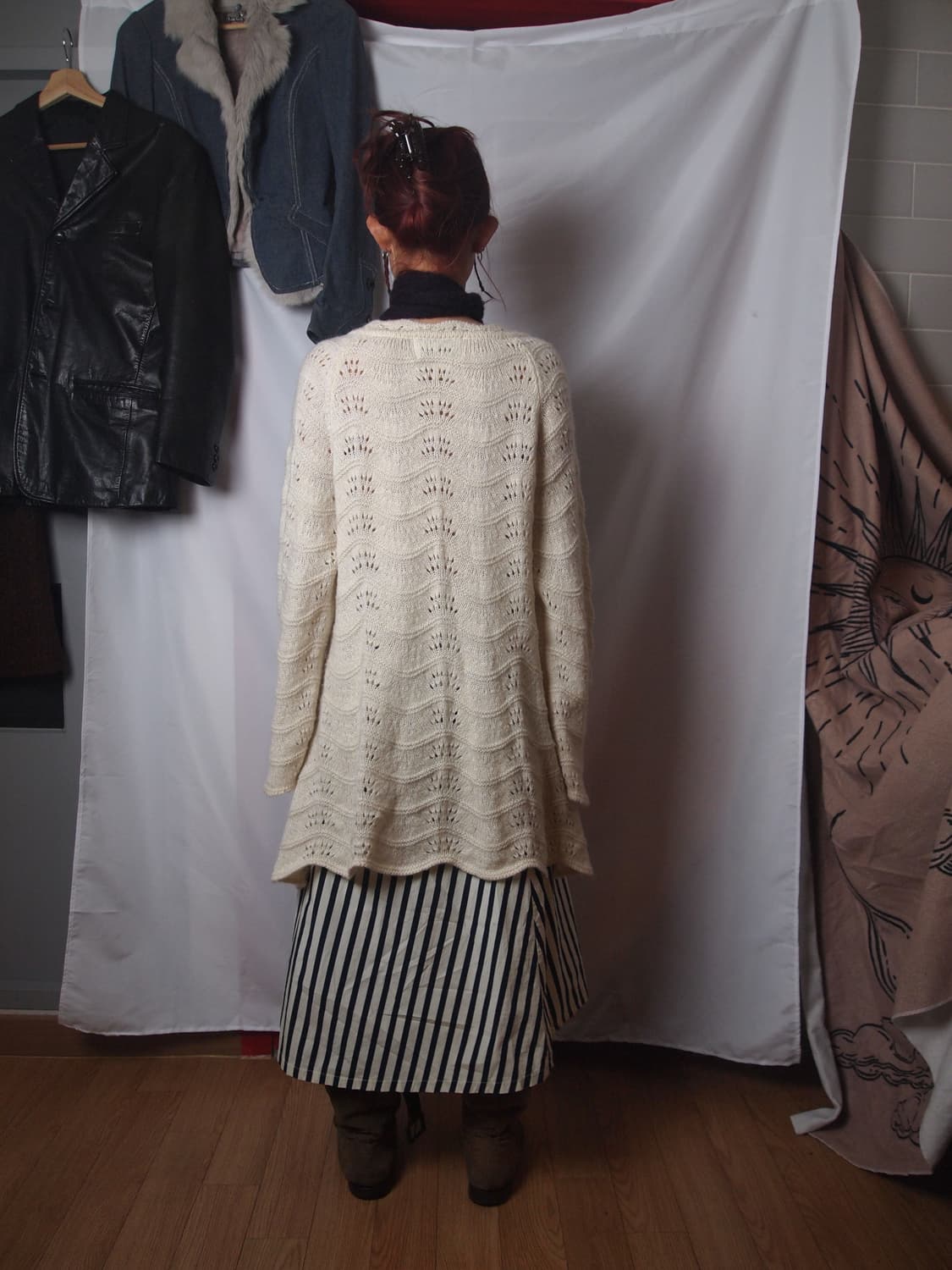 빈티지 스트라이프 언발란스 스커트 상품이미지10