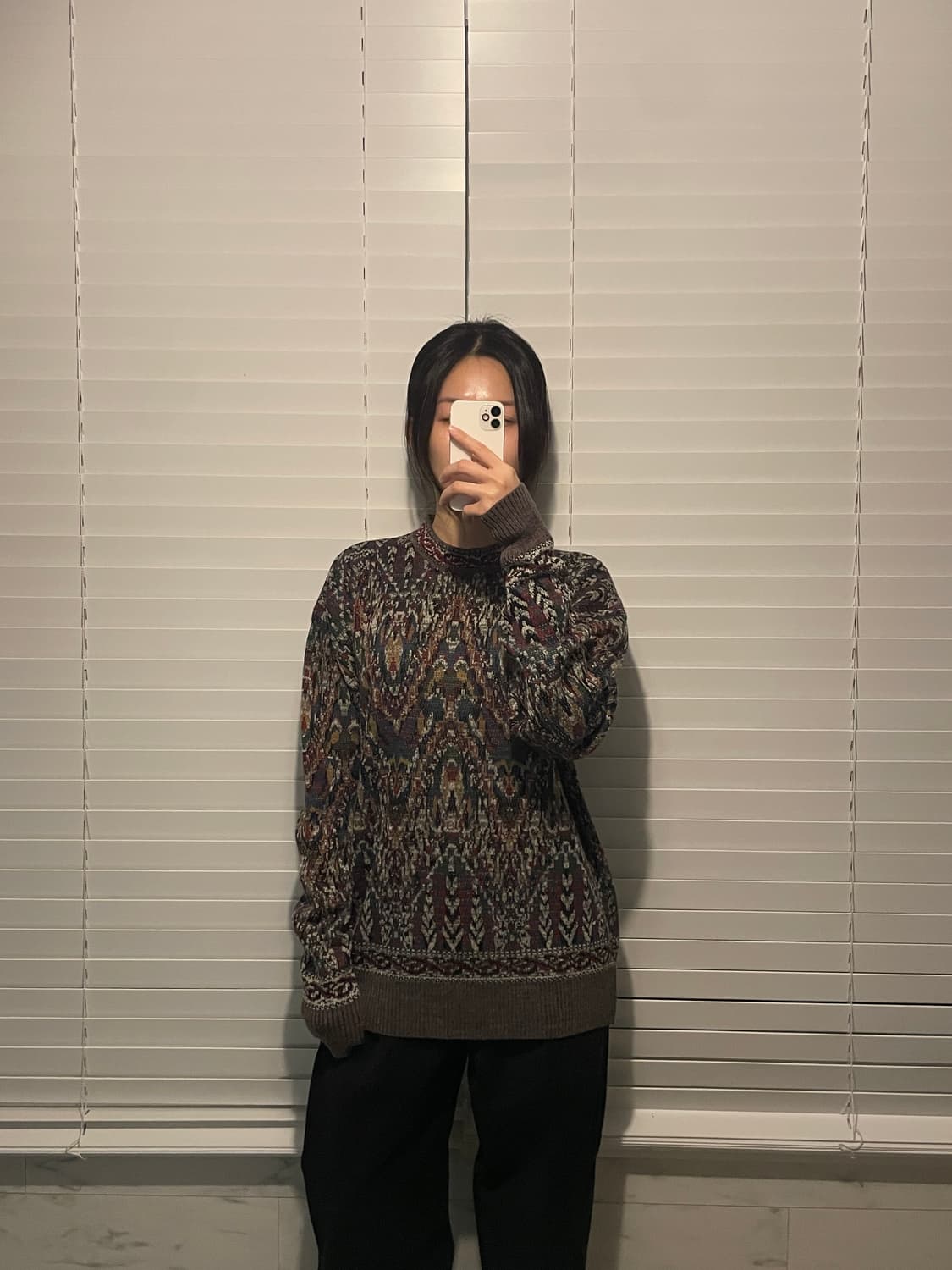 미쏘니 에스닉 패턴 니트 상품이미지1