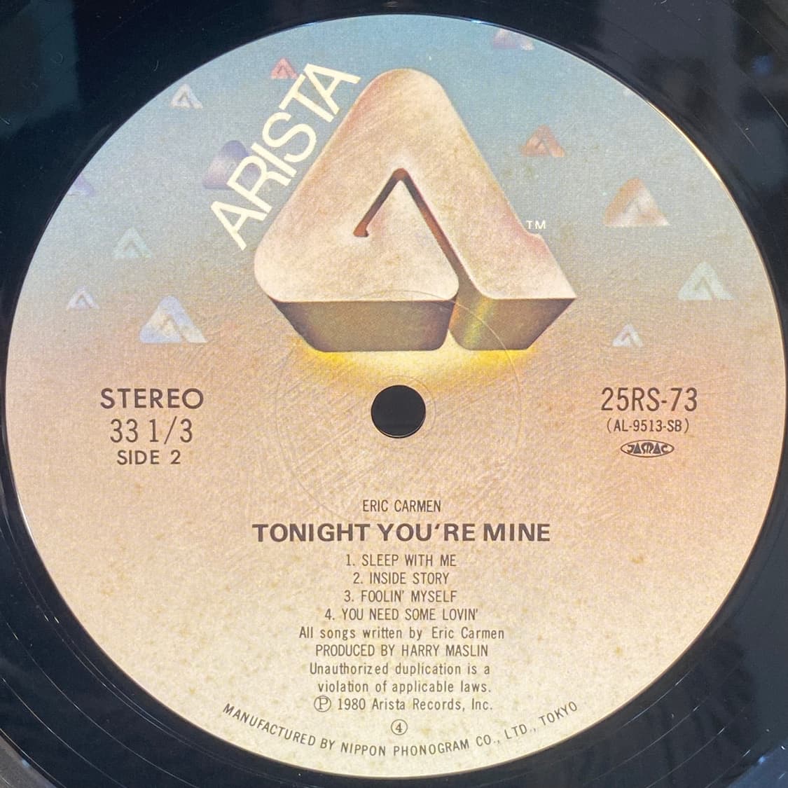 (중고LP-팝록) Eric Carmen -Tonight You 상품이미지5