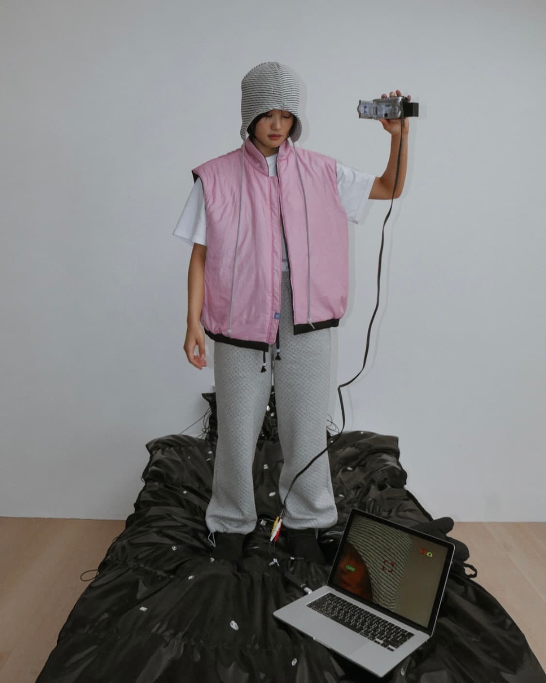 오헤시오 Quilted Wide Jogger sweat pants 상품이미지2