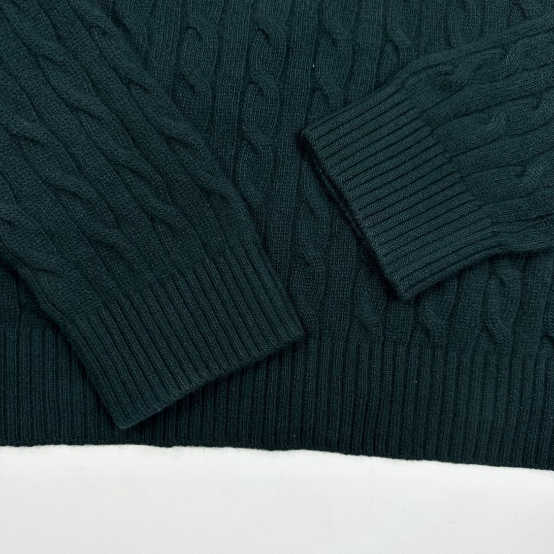 라코스테 클래식 케이블 니트 그린 M 상품이미지4