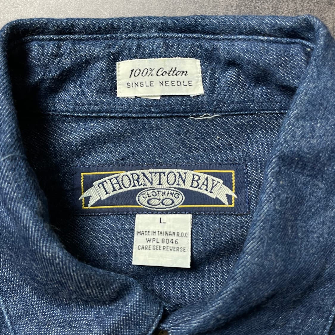THORNTON BAY 빈티지 코튼 데님 셔츠 A00713 상품이미지9
