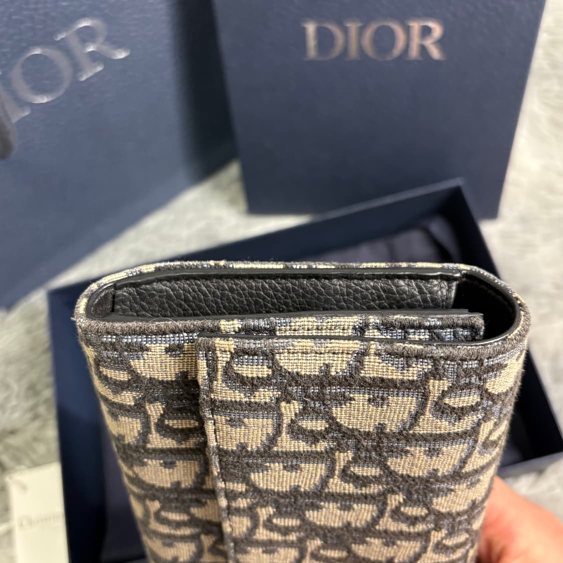 디올 오블리크 플랩 장지갑 베이지 상품이미지4