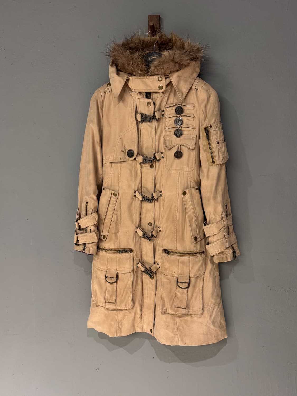 Swordfish 버클 벨티드 파이어맨 퍼 후드자켓 상품이미지1