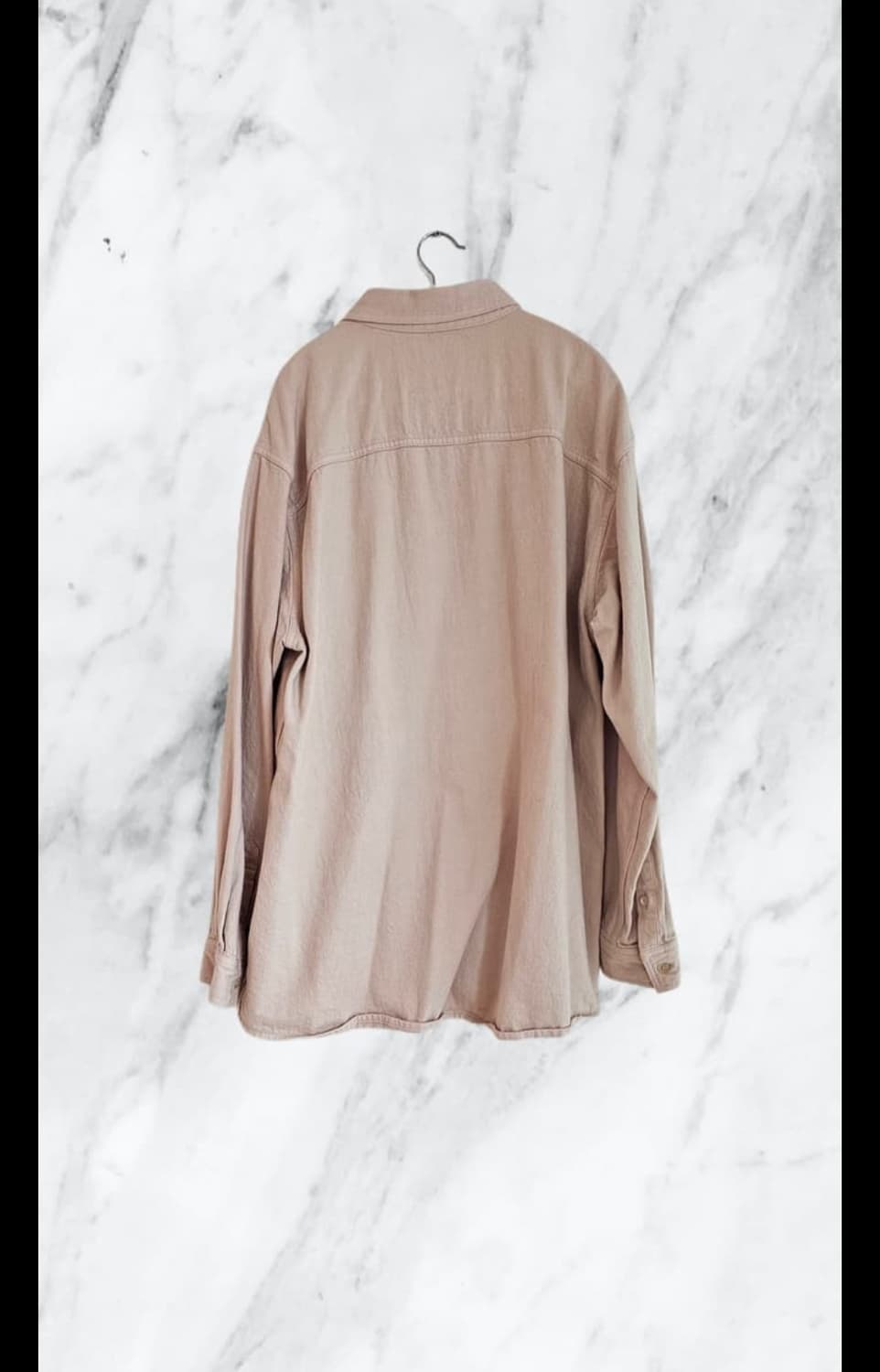 오라리 보태니컬 셀비지 데님 셔츠 블루종 핑크 상품이미지2