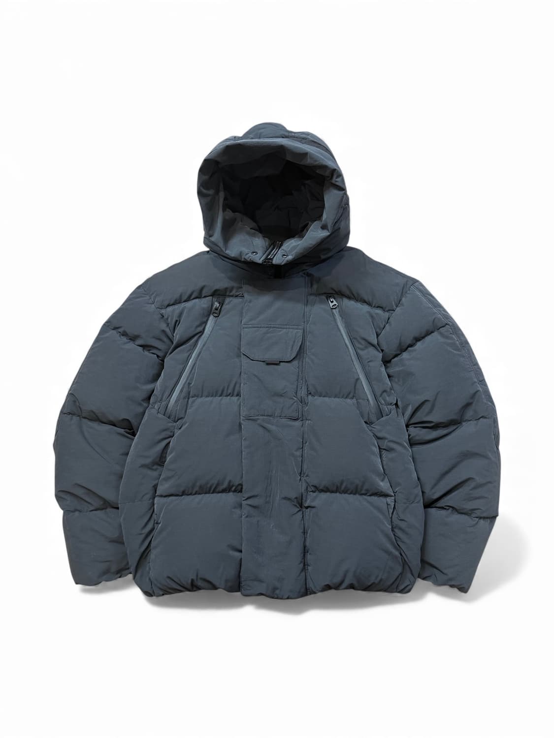 커스텀멜로우 가먼트 다잉 덕다운 센터 포켓 패딩 상품이미지1