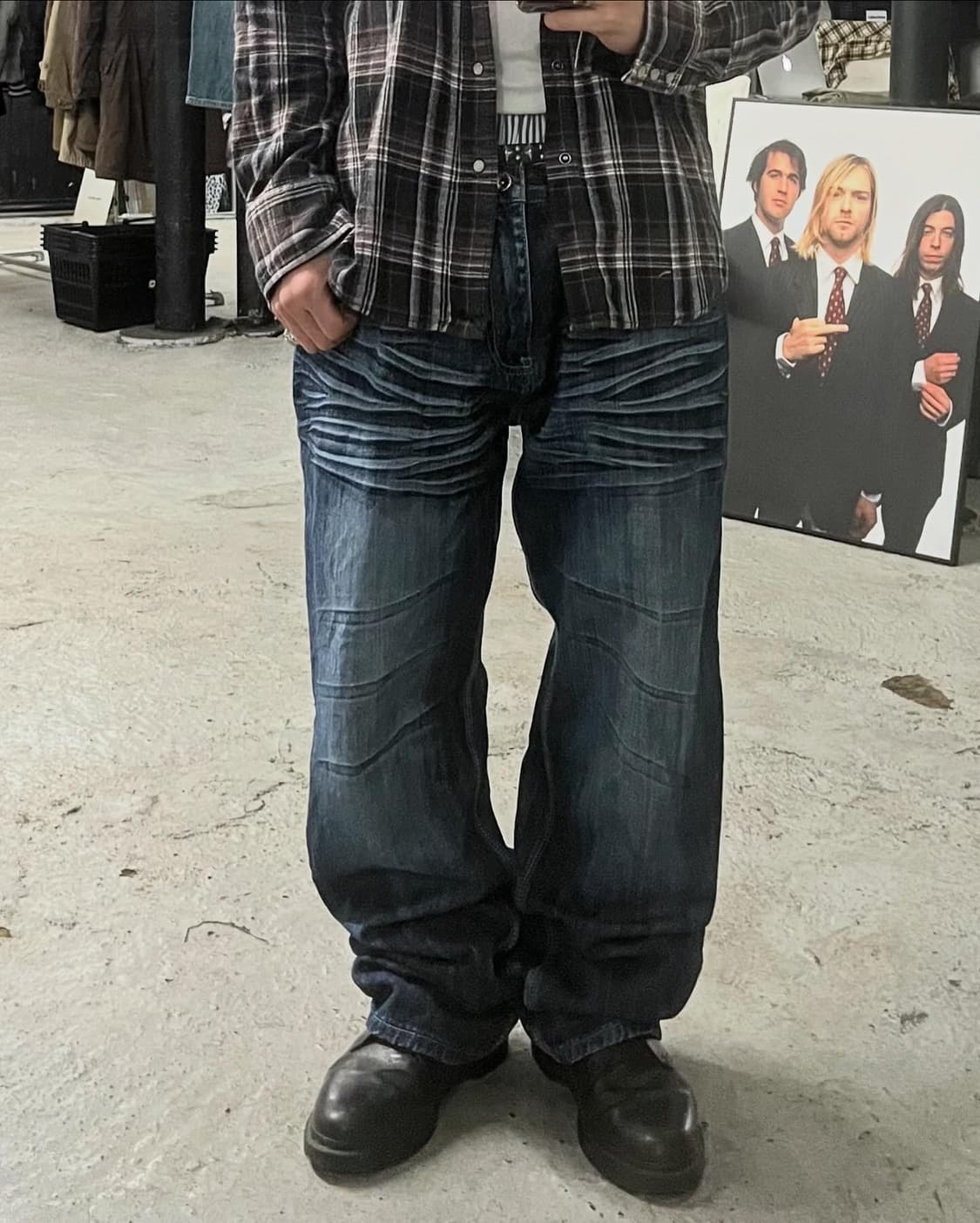 vtg cinch back baggy jean 상품이미지3