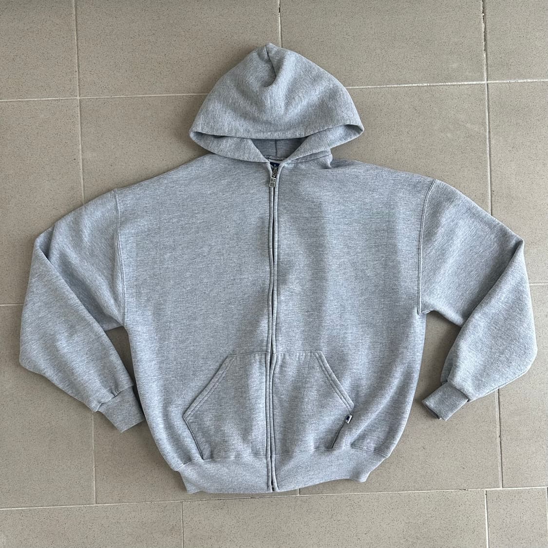 90s 빈티지 러셀 후드집업 그레이 XL 상품이미지1