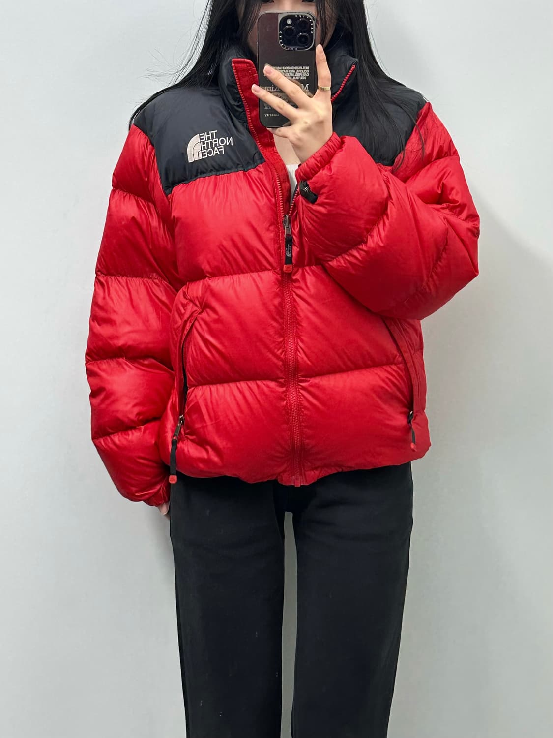 노스페이스 눕시 700 레드 패딩 상품이미지1