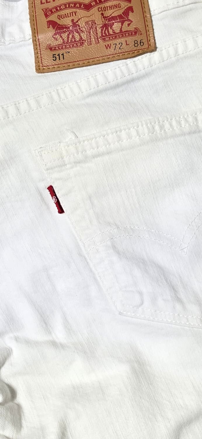 리바이스 511 화이트 청바지 W28 상품이미지5