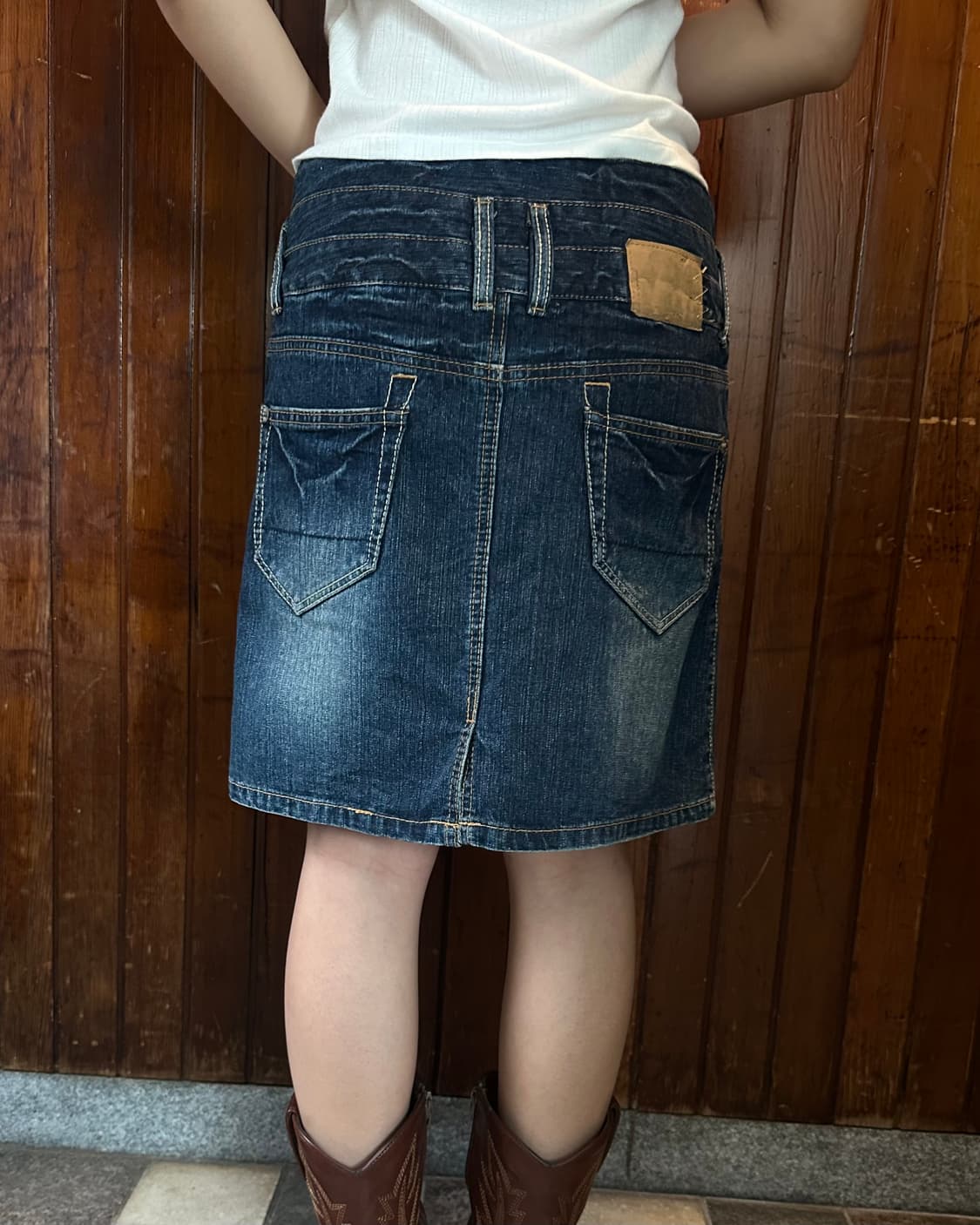 button denim skirt 상품이미지3