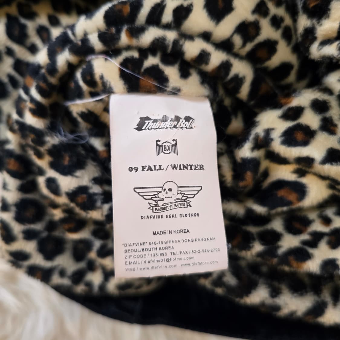 디아프바인 블랙힐즈 레오파드 안감 자켓 블랙 M 상품이미지9