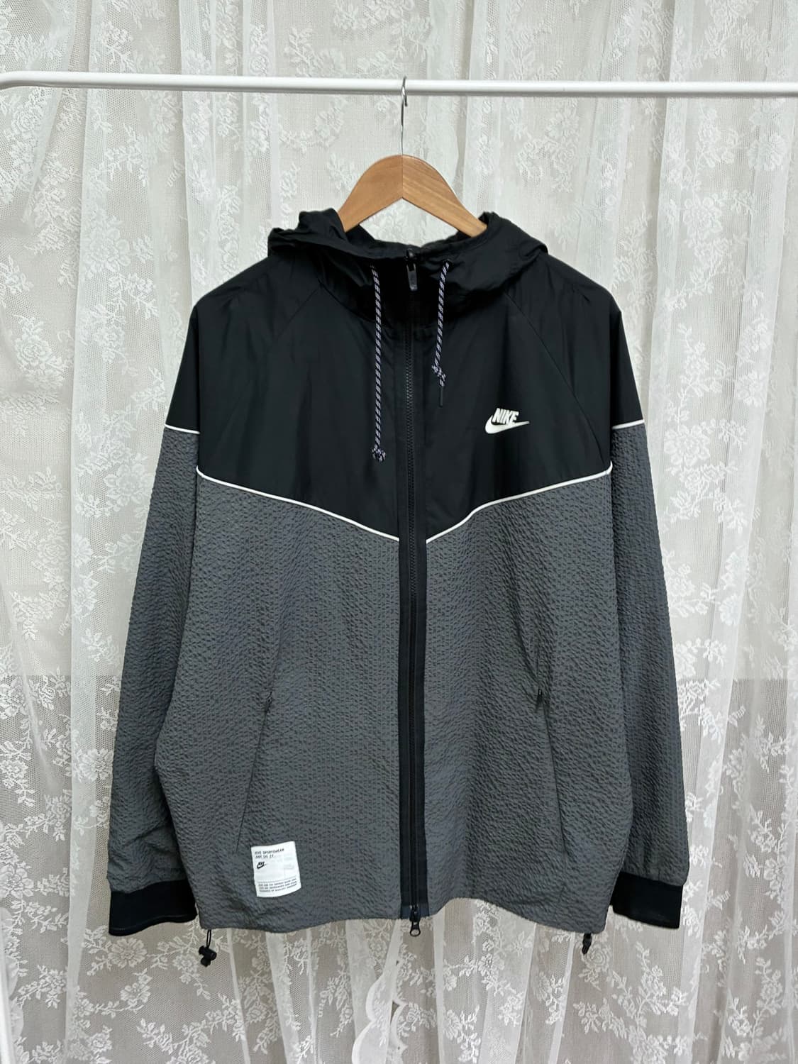M) 나이키 해외판 리버시블 바람막이 그레이 블랙 상품이미지1