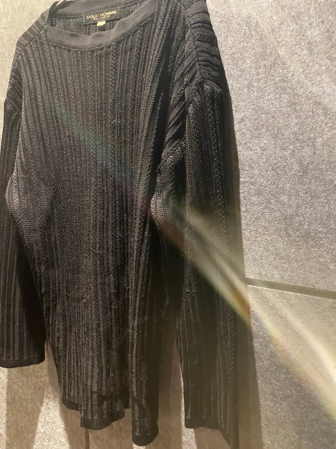Solid homme archive heavy knit black XL 상품이미지4