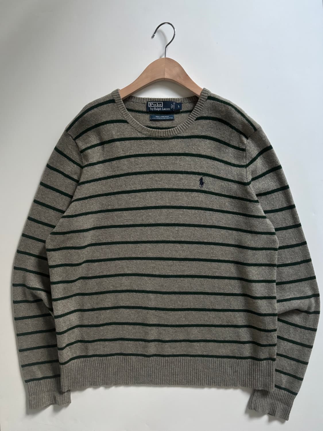 Polo 폴로 랄프로렌 단가라 패턴 램스울 니트 상품이미지1