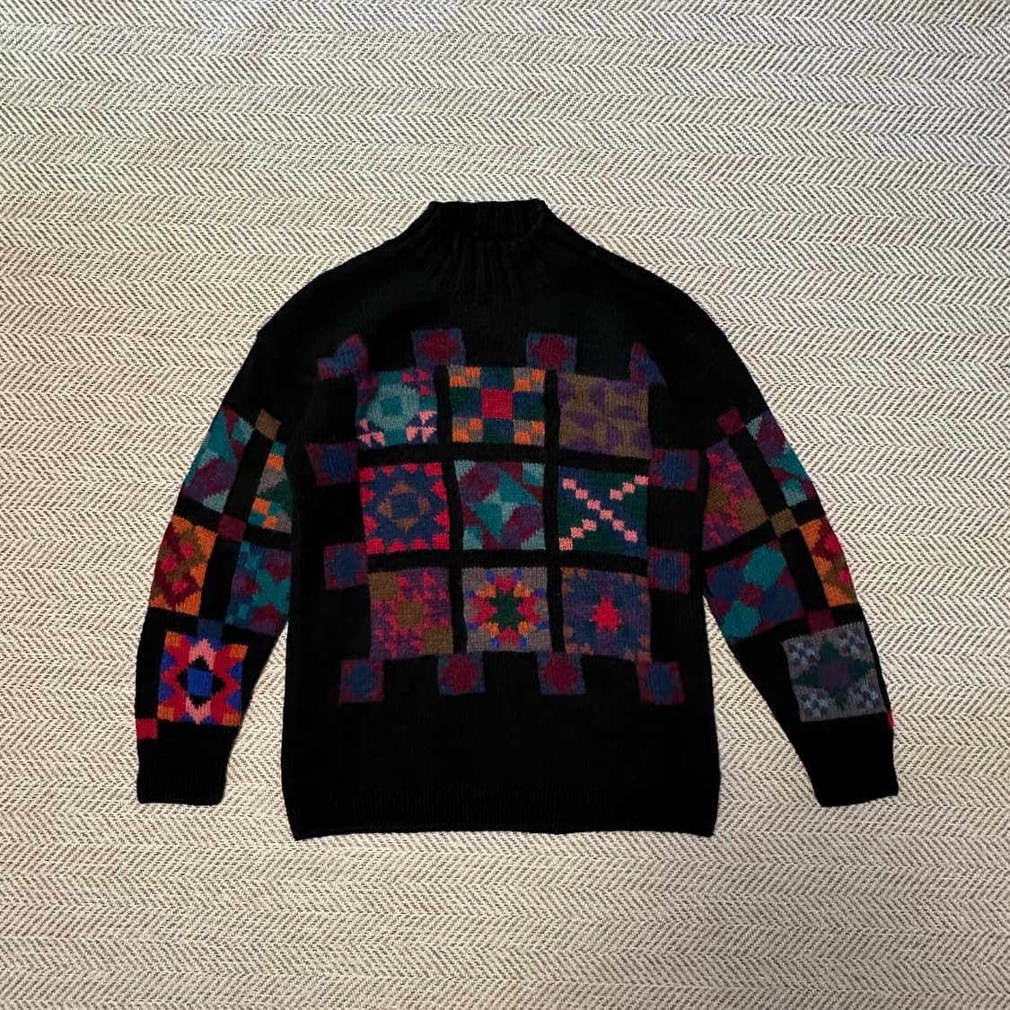 L. L BEAN women mock neck knit sweater 상품이미지1