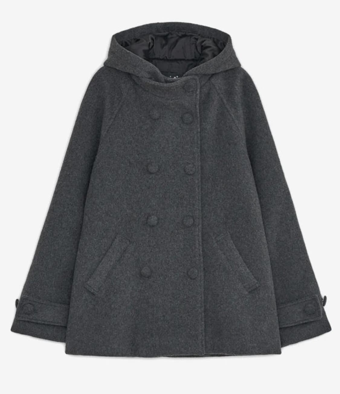 구해요) 허그유어스킨 하프 코트 차콜 상품이미지1